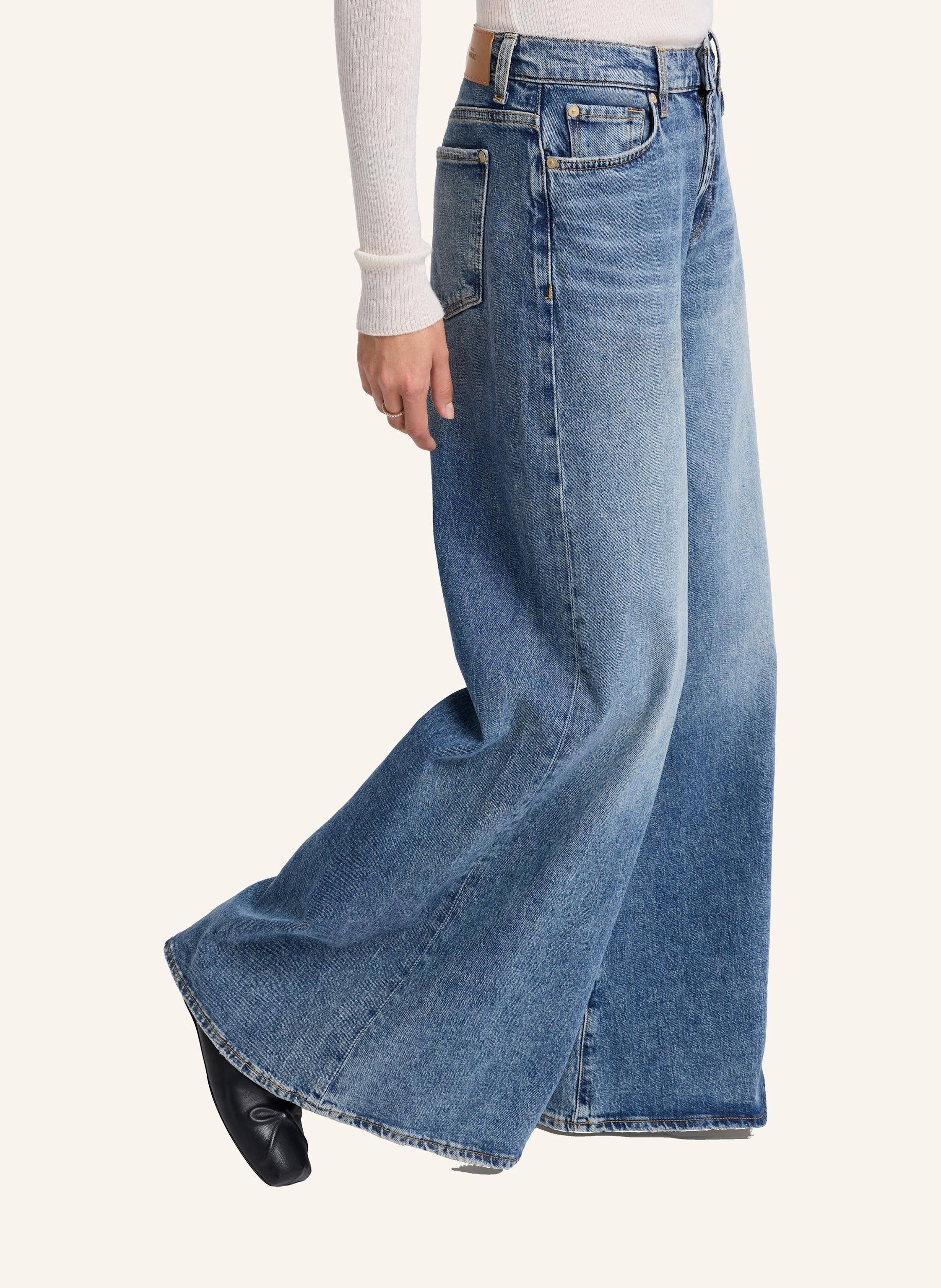 Thumbnail - 7 For All Mankind Jeans Willow Wide Wide Leg Fit blau