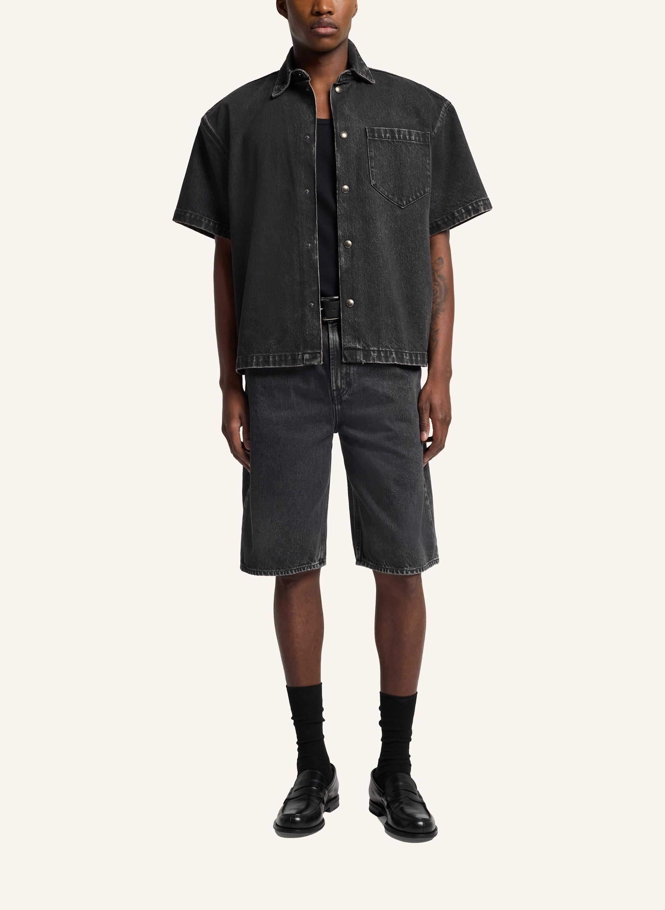 Thumbnail - 7 For All Mankind Jeansshorts Wide Leg schwarz