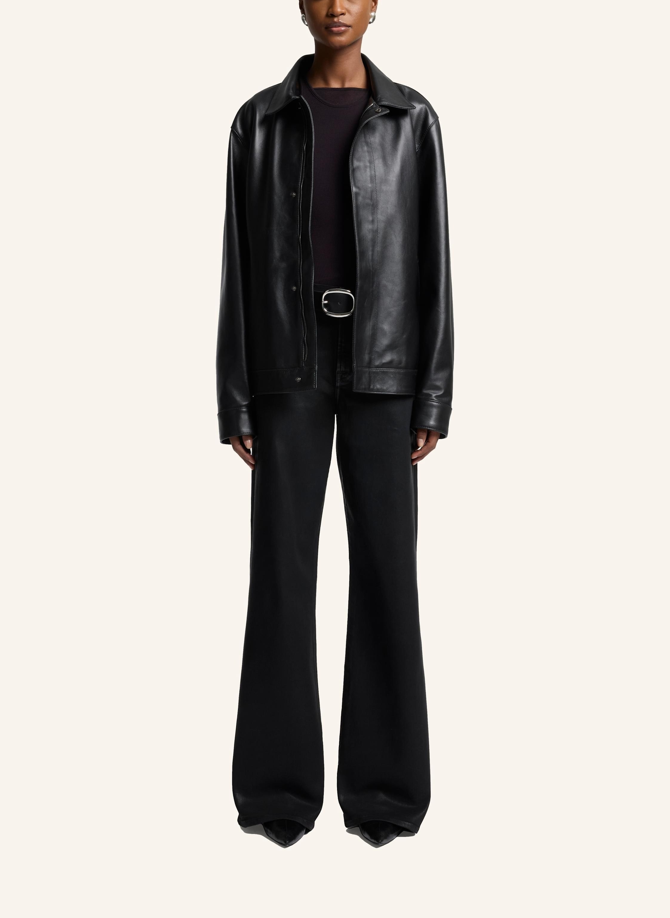 Thumbnail - 7 For All Mankind Jeans Lotta Wide Leg Fit schwarz