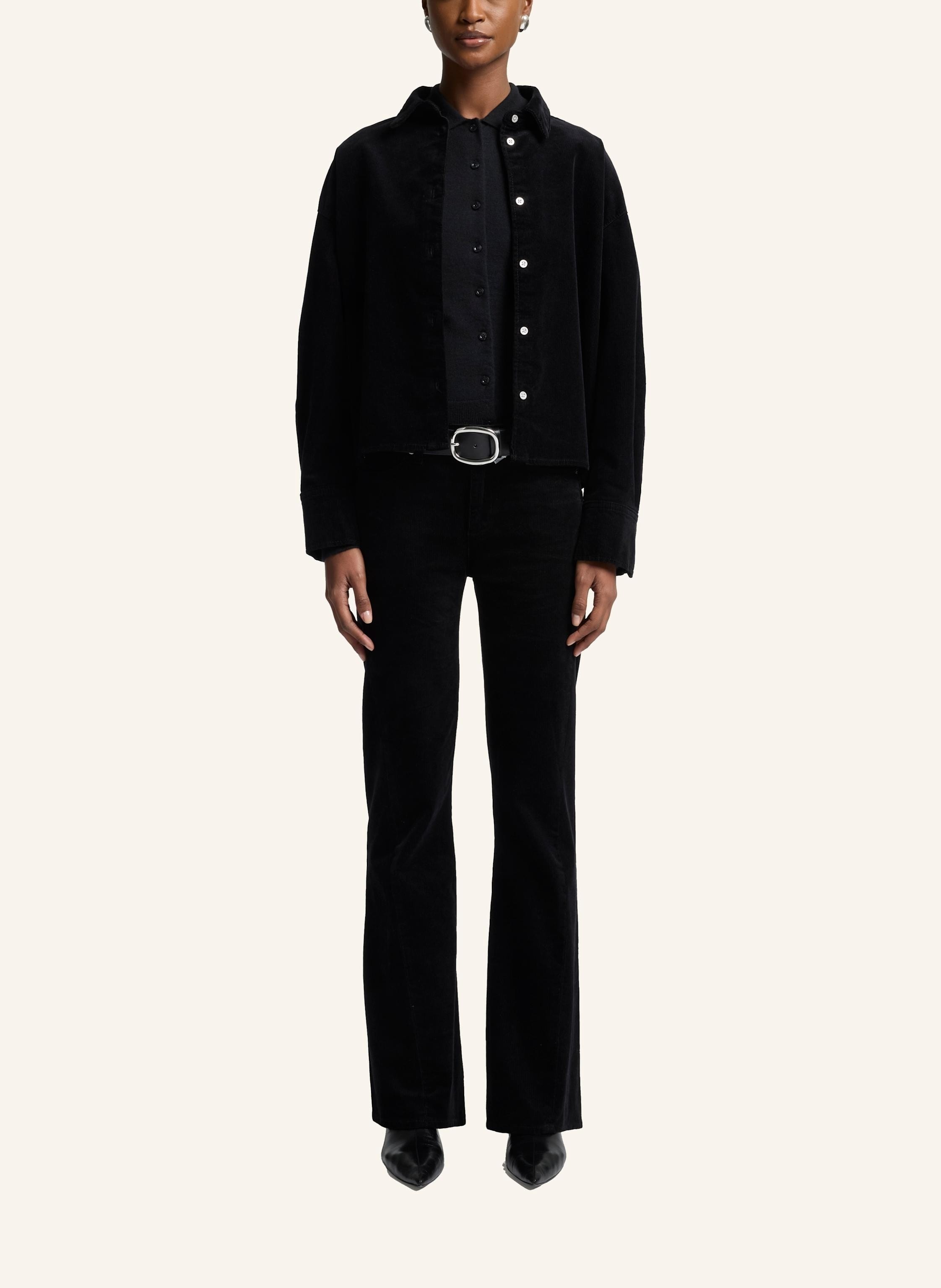 Thumbnail - 7 For All Mankind Shirt Nina Cropped schwarz