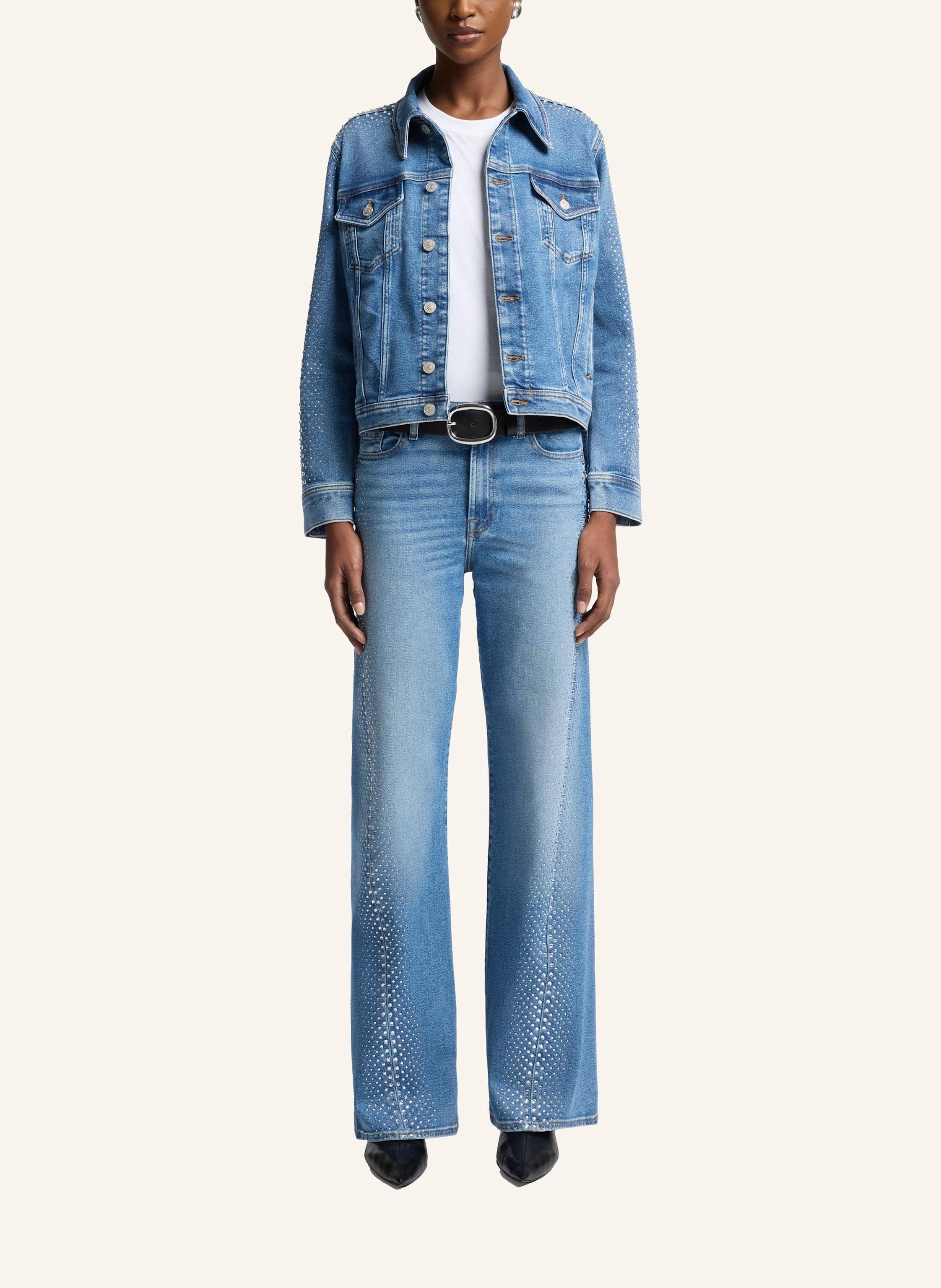 Thumbnail - 7 For All Mankind Jeans Twisted Lotta Wide Leg Fit blau