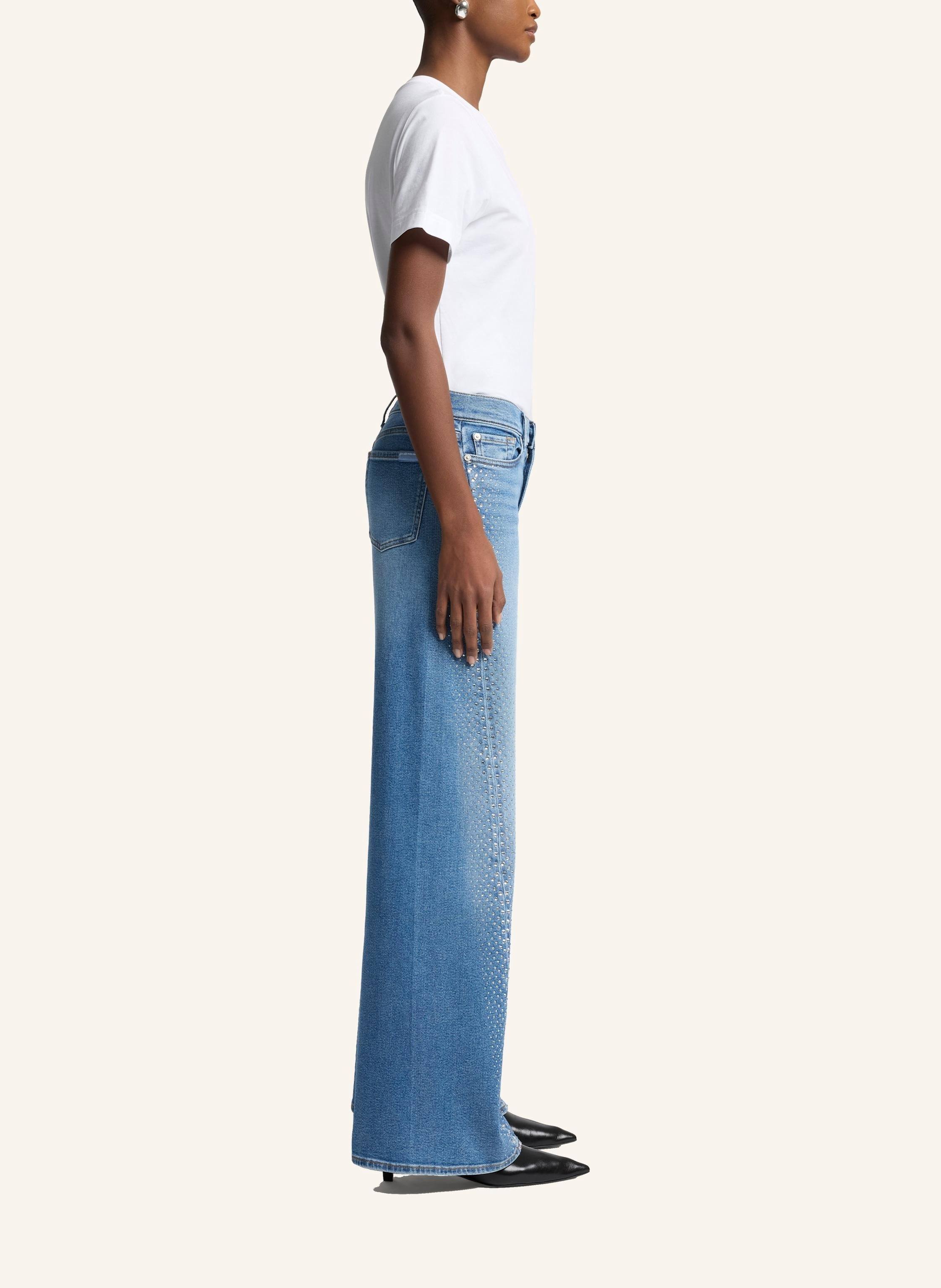 Thumbnail - 7 For All Mankind Jeans Twisted Lotta Wide Leg Fit blau