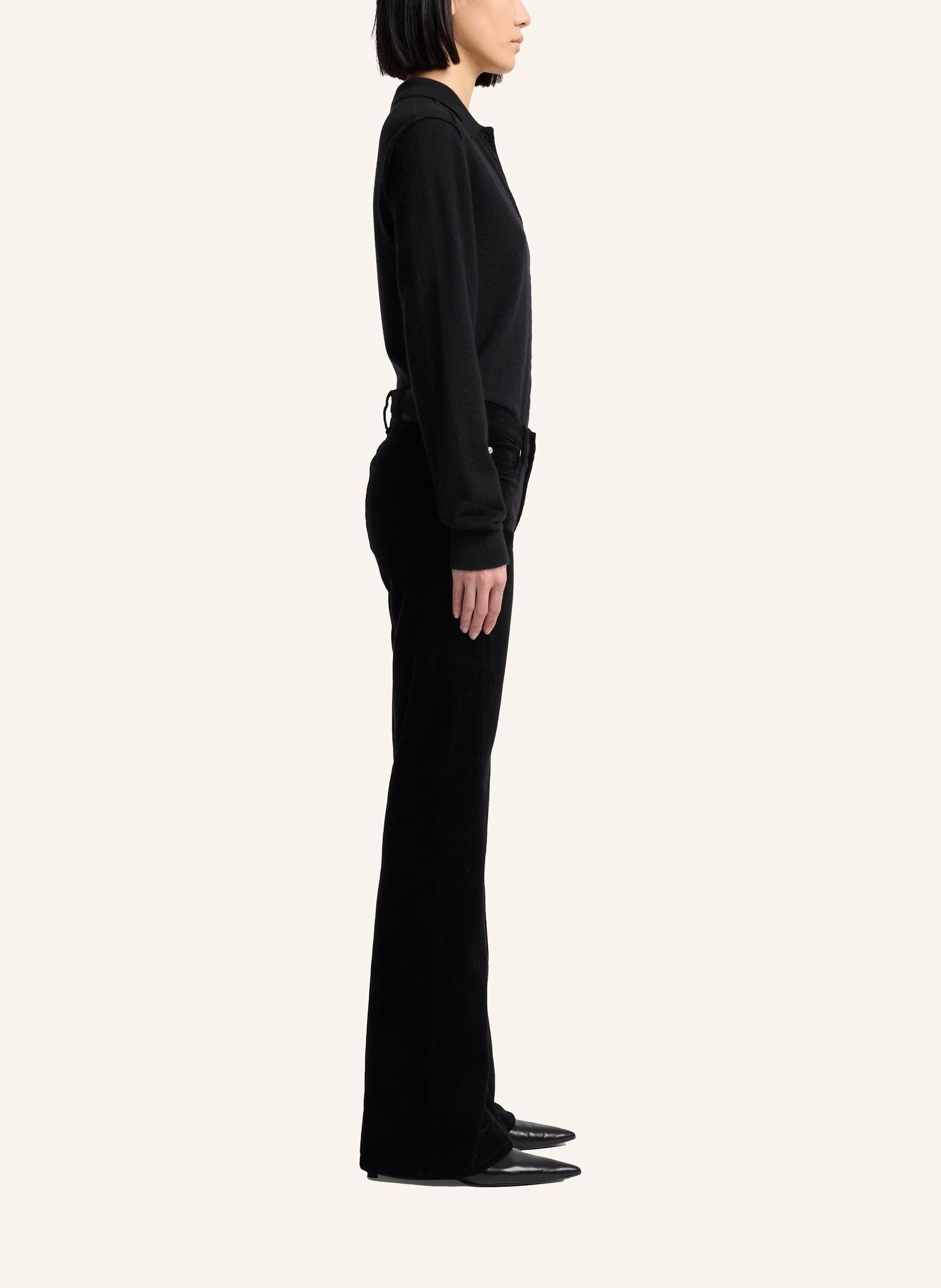 Thumbnail - 7 For All Mankind Chino Pants Twisted Dojo Tailorless Flare Fit schwarz