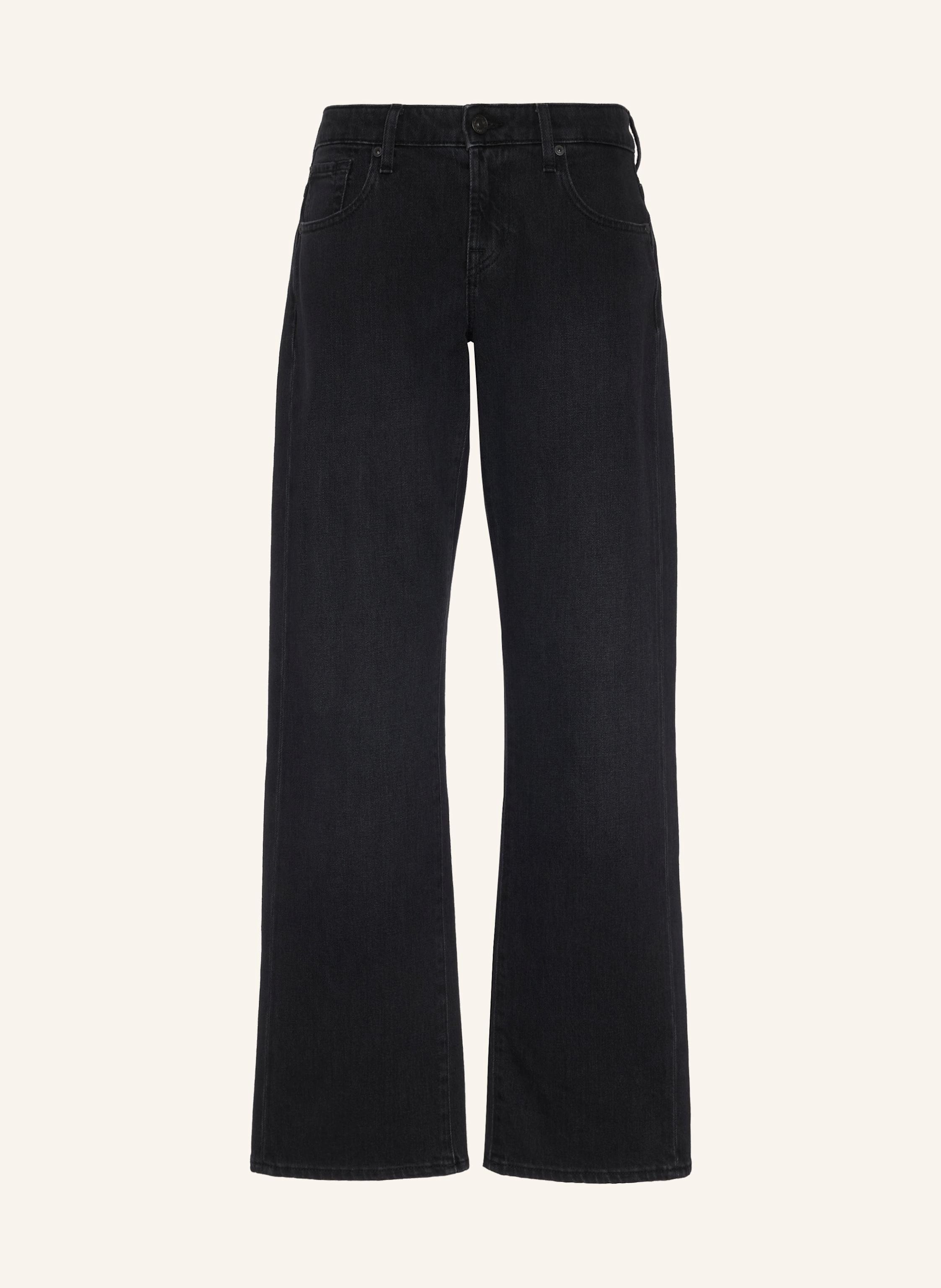 7 For All Mankind Jeans Low Straight Straight Fit schwarz