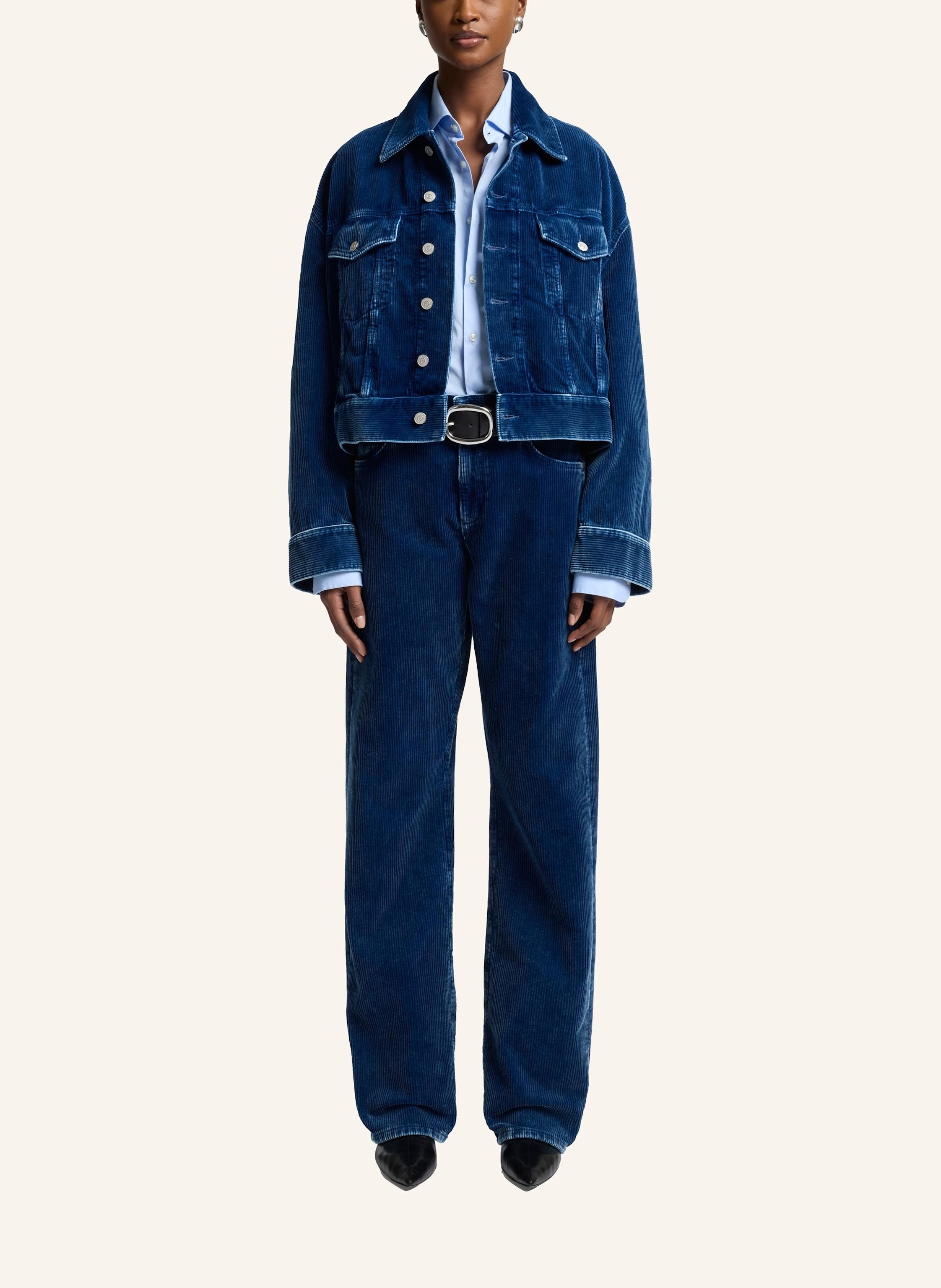 Thumbnail - 7 For All Mankind Jeans Tess Trouser Wide Leg Fit blau