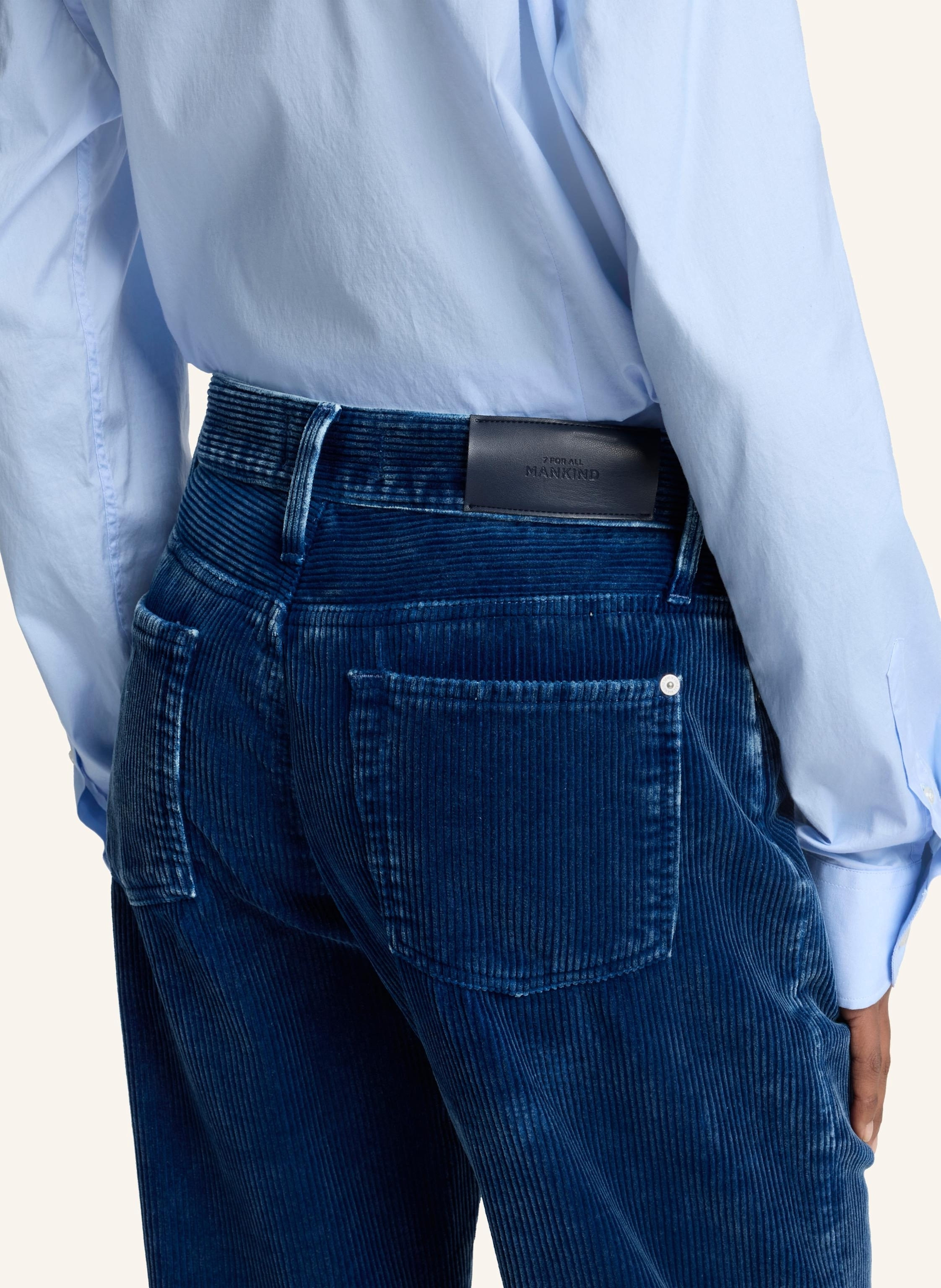 Thumbnail - 7 For All Mankind Jeans Tess Trouser Wide Leg Fit blau