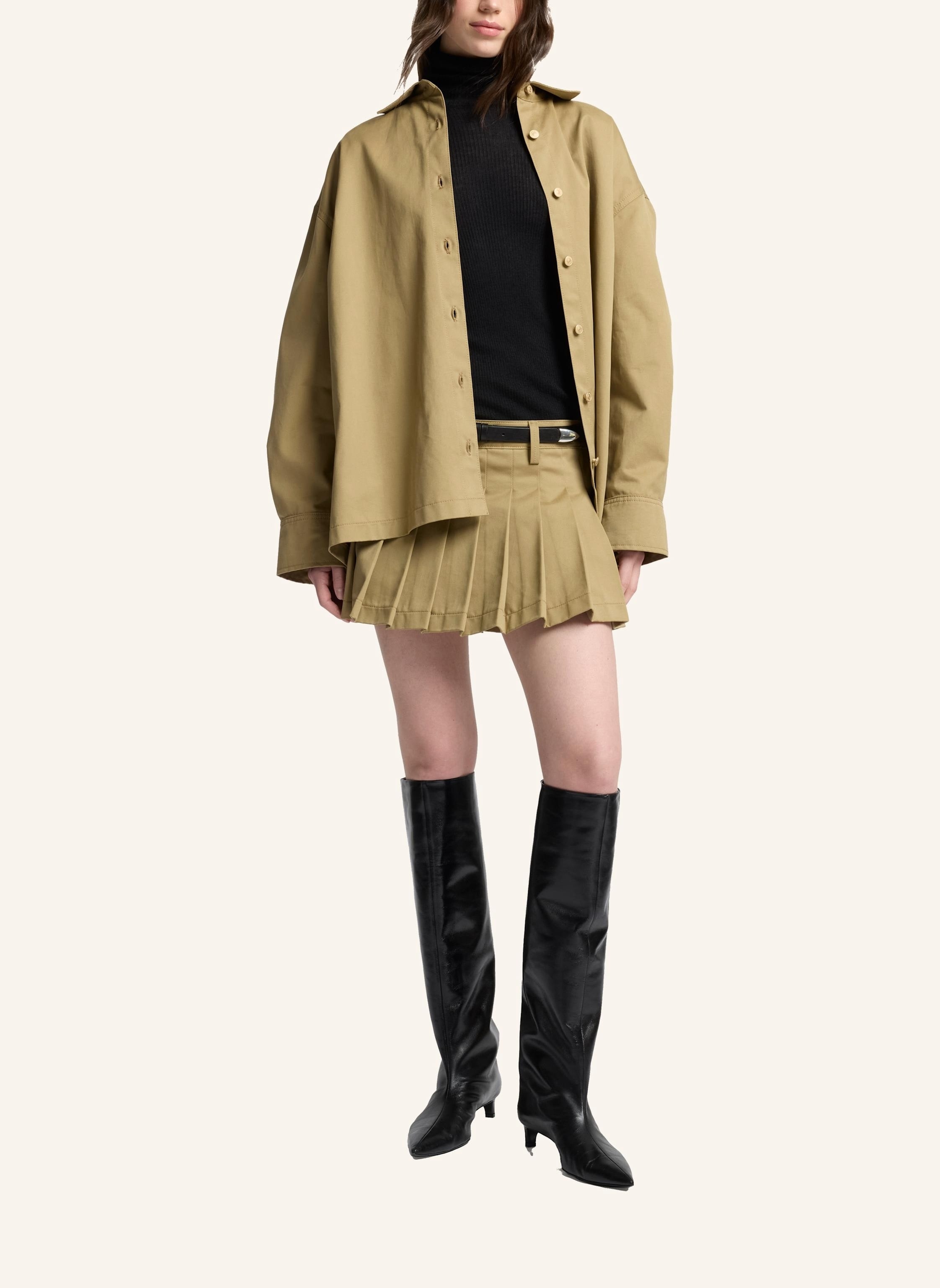 Thumbnail - 7 For All Mankind Skirt Pleated Midi beige