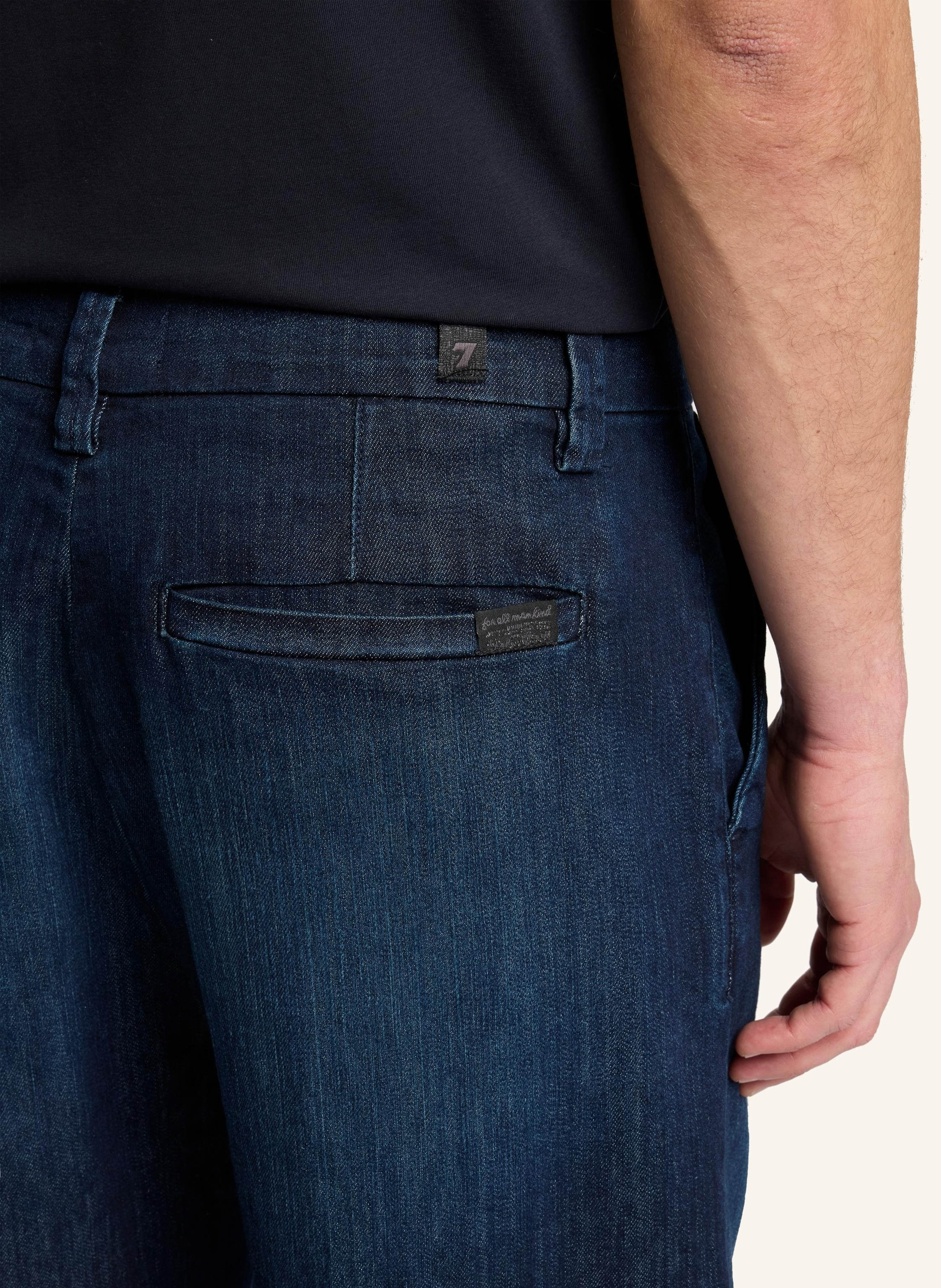 Thumbnail - 7 For All Mankind Chino Pants Pleated Straight Fit blau