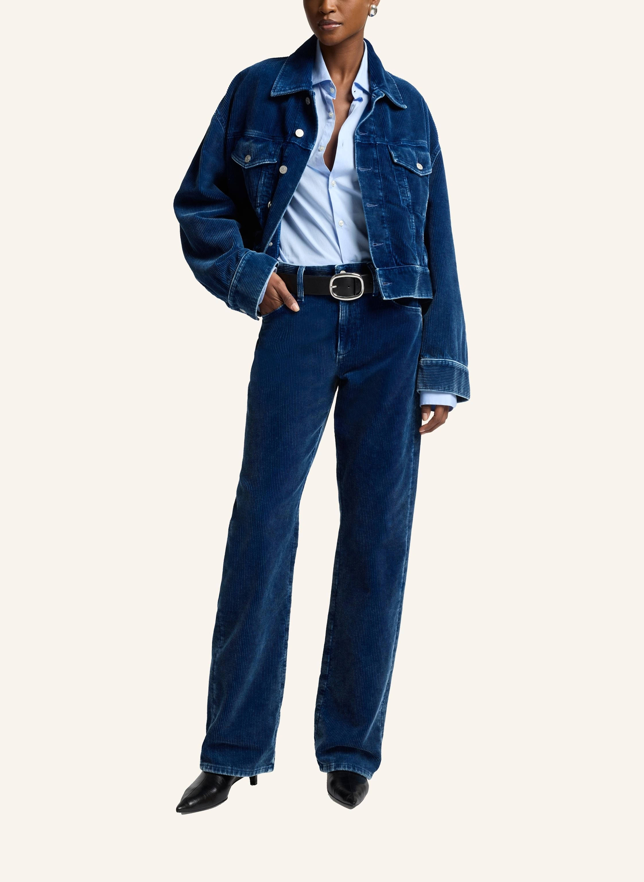 Thumbnail - 7 For All Mankind Outerwear Oli Cropped Trucker blau