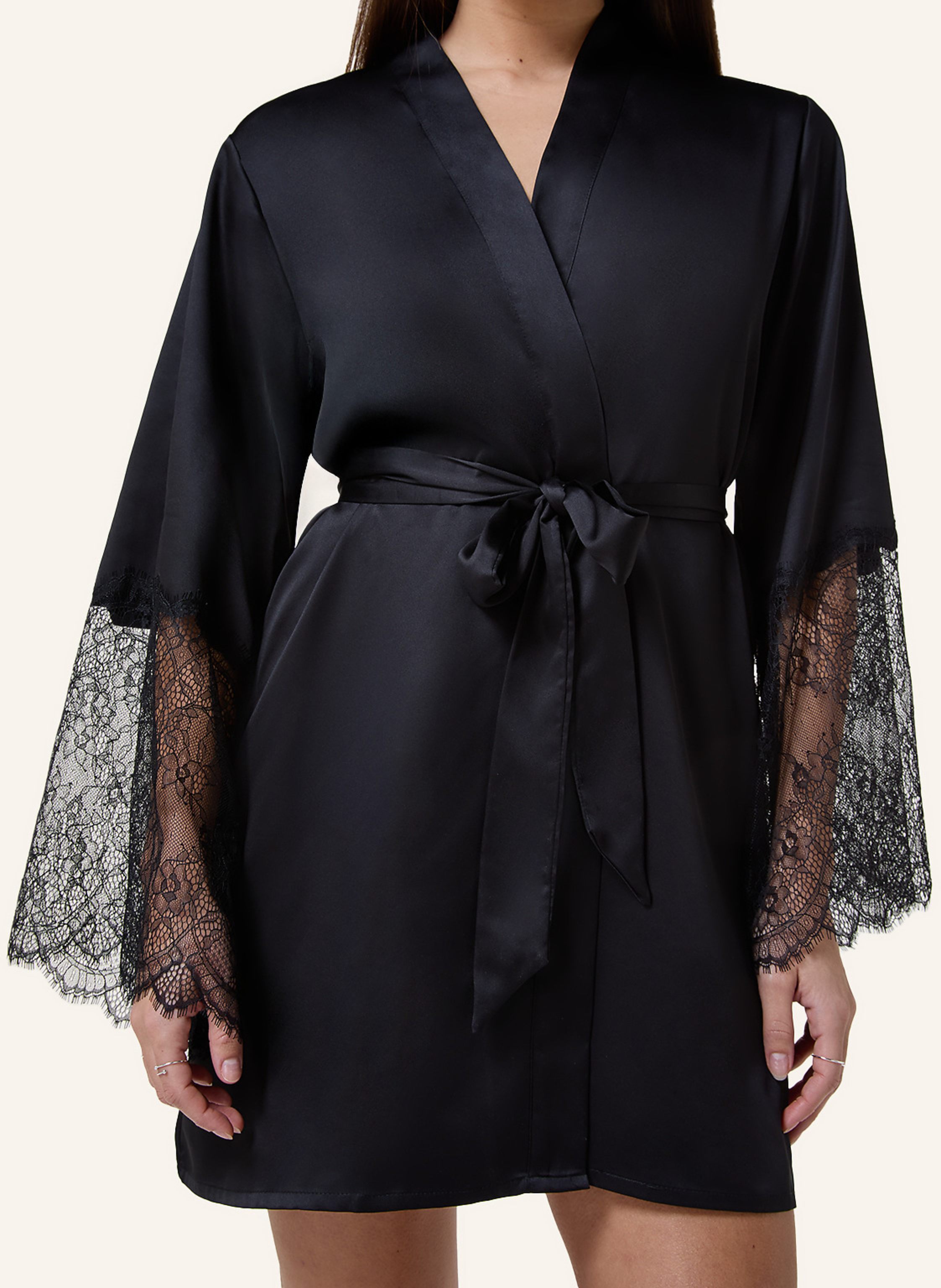 Thumbnail - Hunkemöller Kimono Satin schwarz