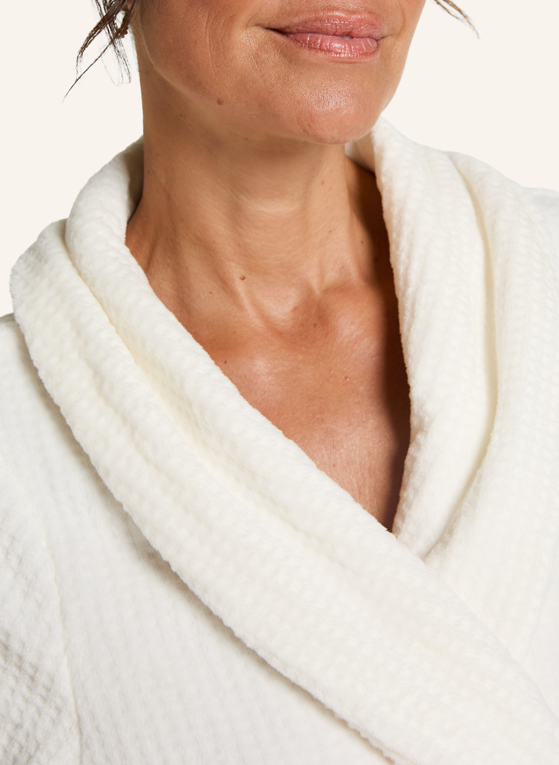 Thumbnail - Hunkemöller Bademantel Fleece weiss