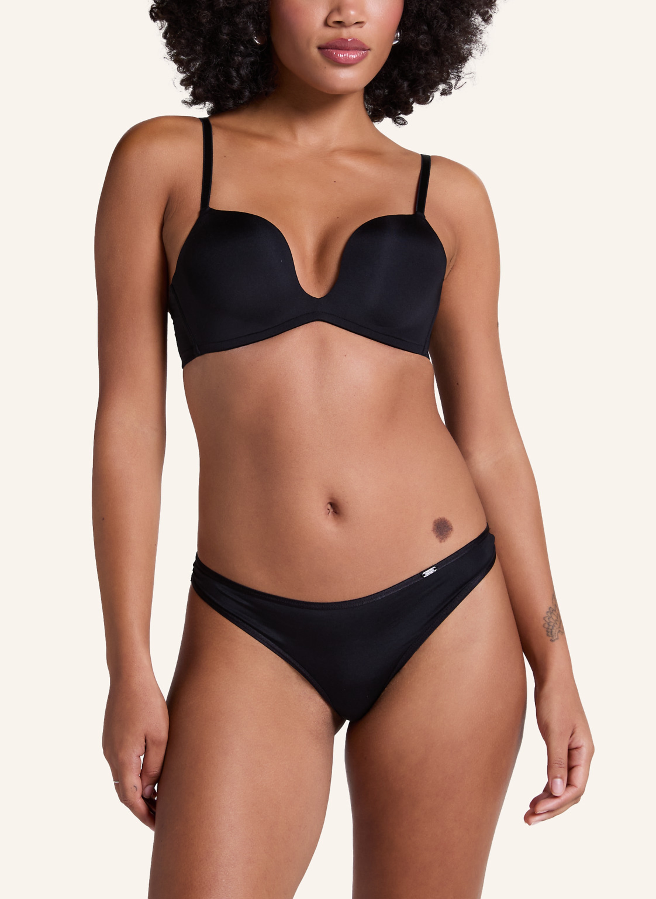 Thumbnail - Hunkemöller Push-Up-Bh Deep-V schwarz