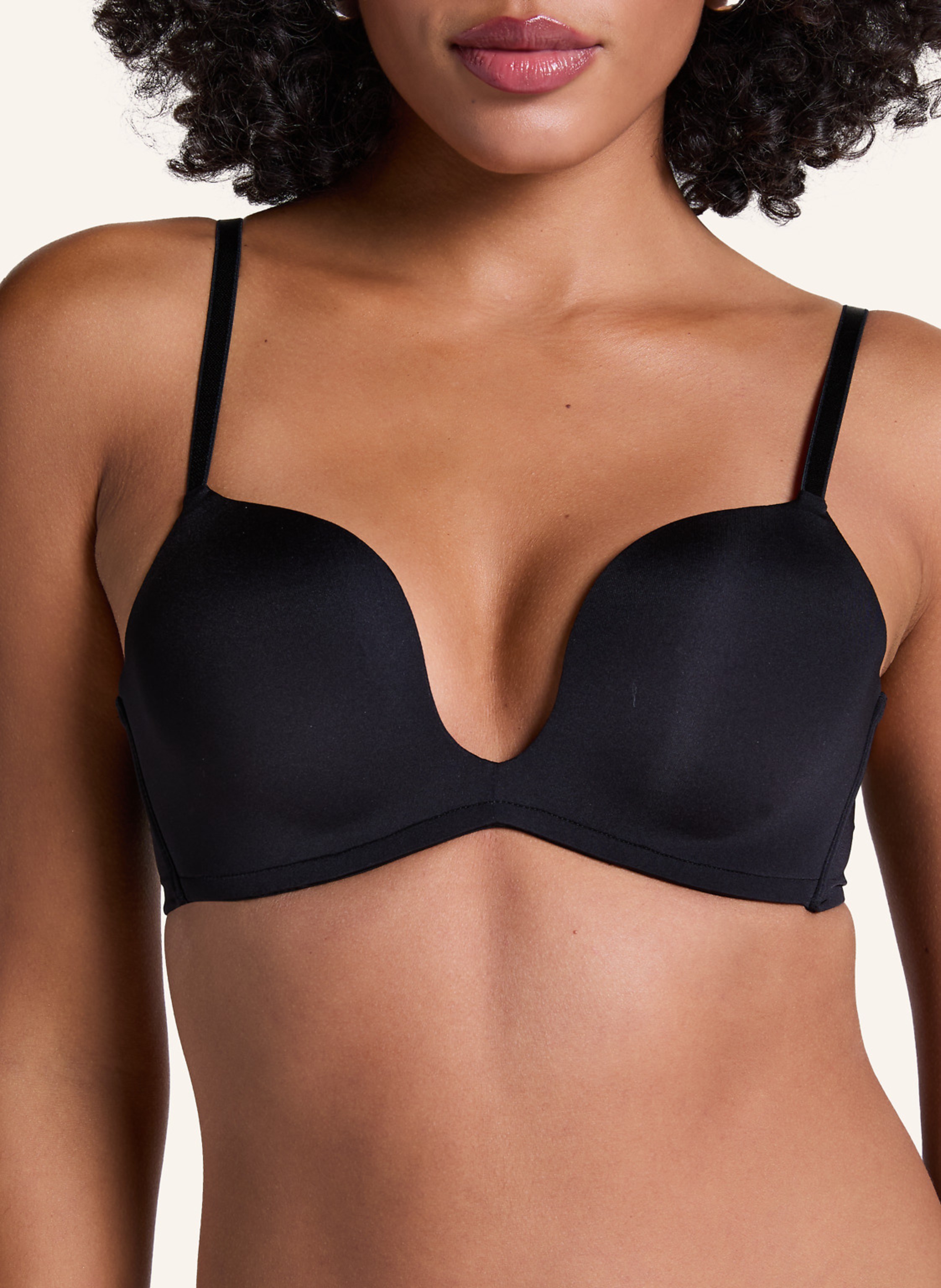 Thumbnail - Hunkemöller Push-Up-Bh Deep-V schwarz