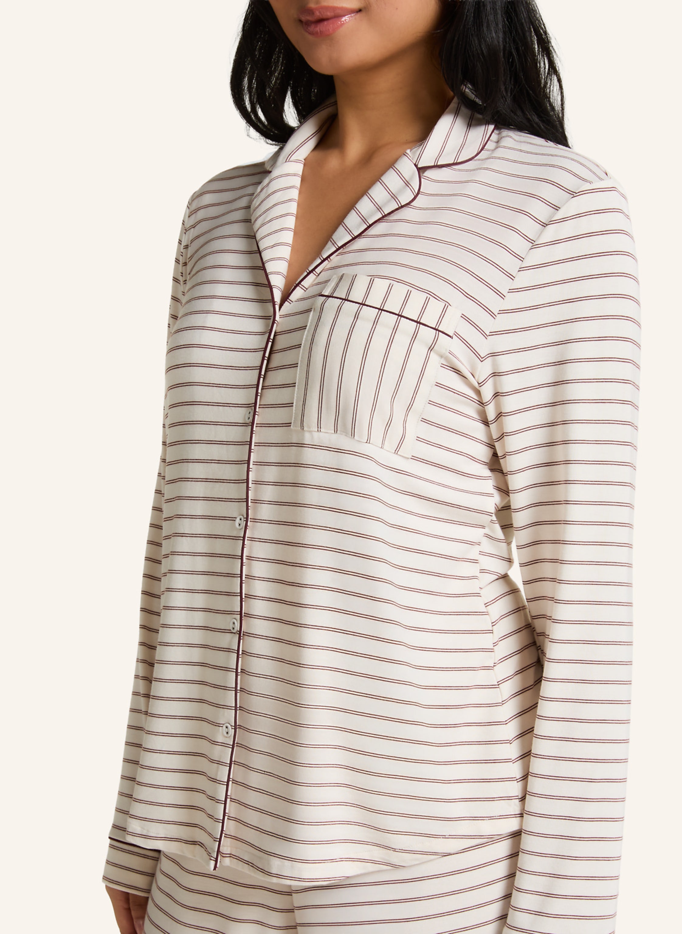 Thumbnail - Hunkemöller Pyjama-Jacke Jersey Essential weiss