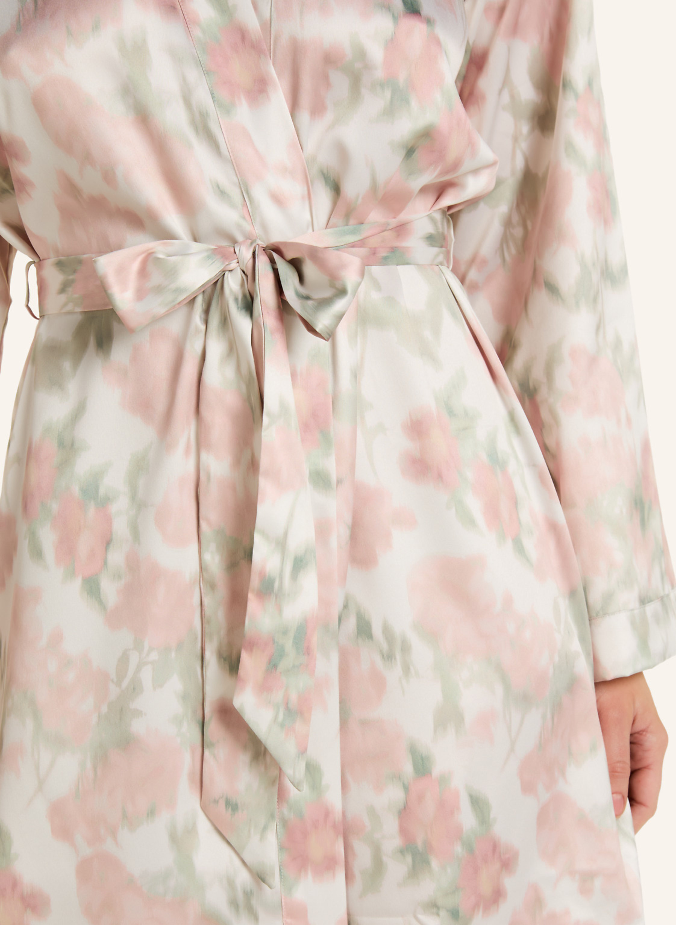 Thumbnail - Hunkemöller Bademantel Floral Kimono weiss