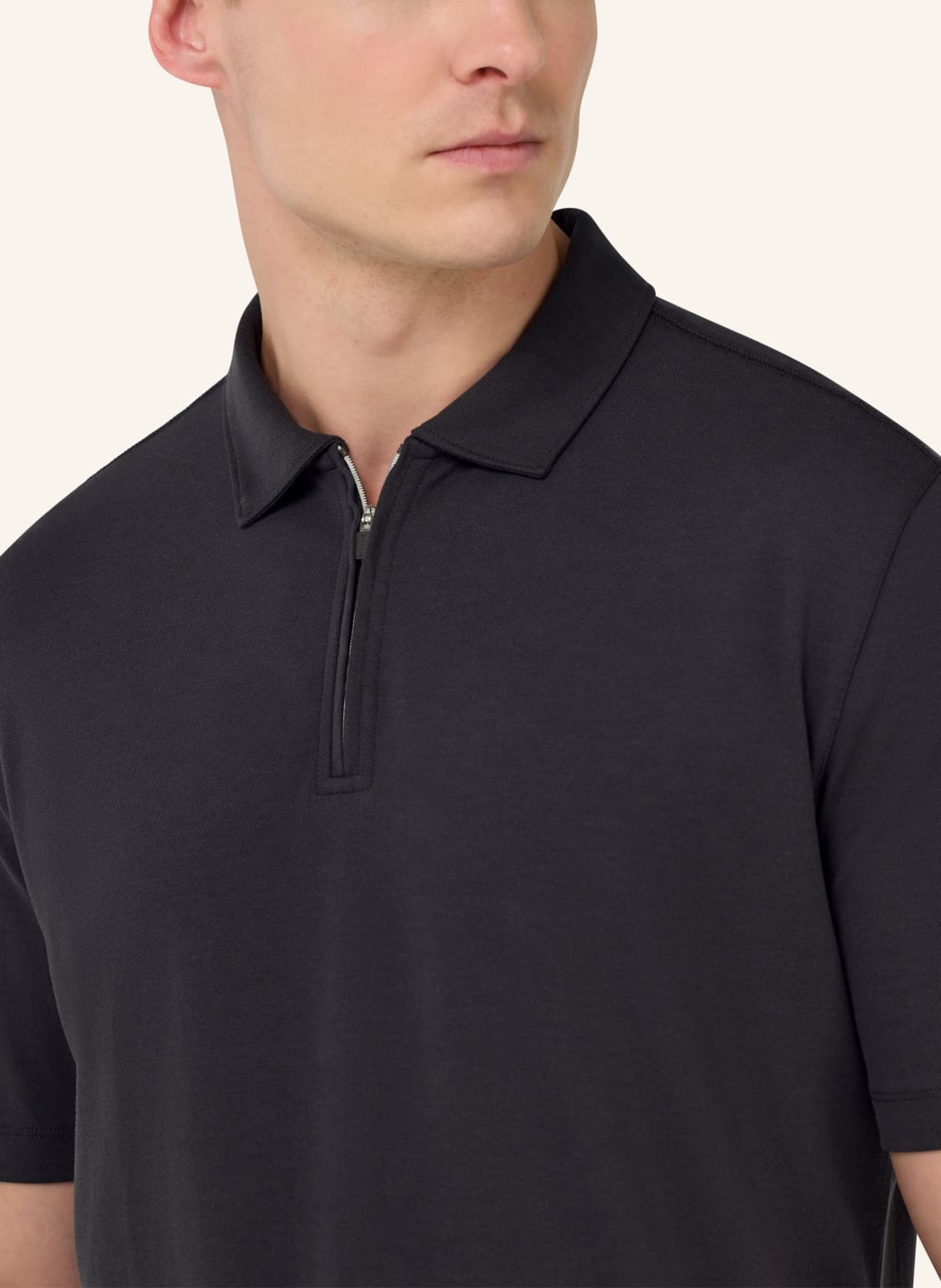 Thumbnail - Boggi Milano Piqué-Poloshirt schwarz