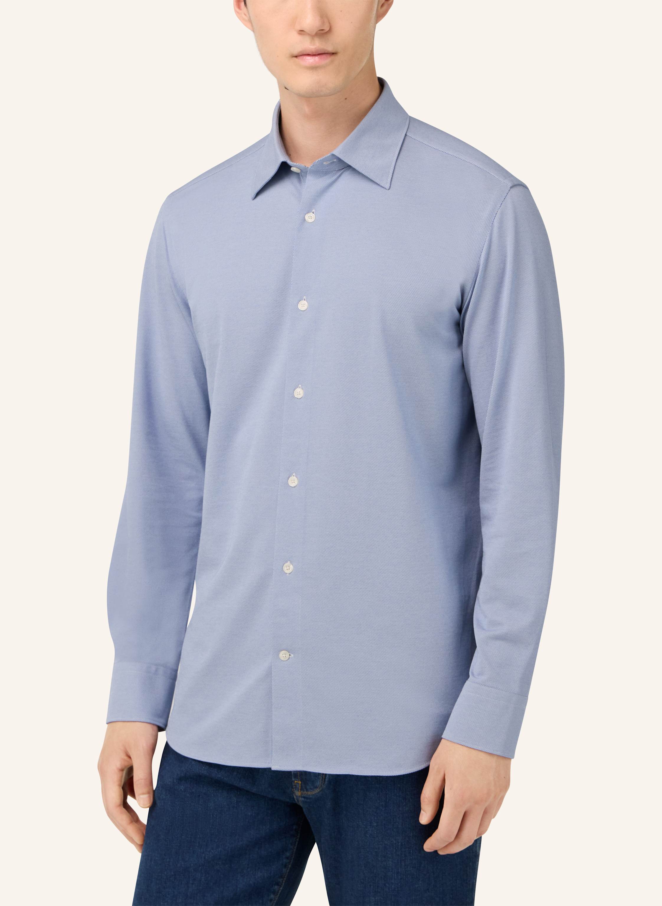 Thumbnail - Boggi Milano Jerseyhemd Regular Fit blau