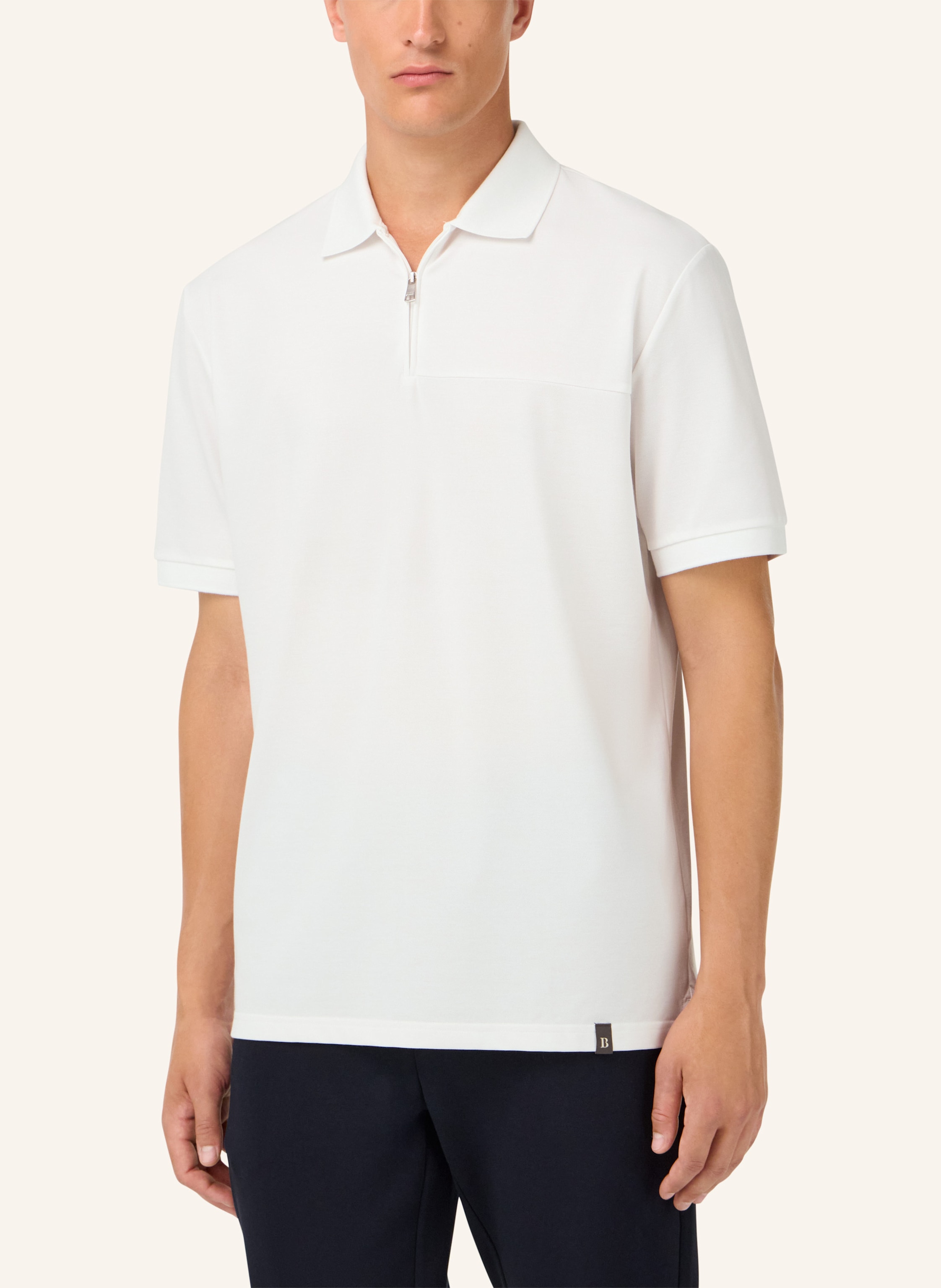 Thumbnail - Boggi Milano Piqué-Poloshirt weiss