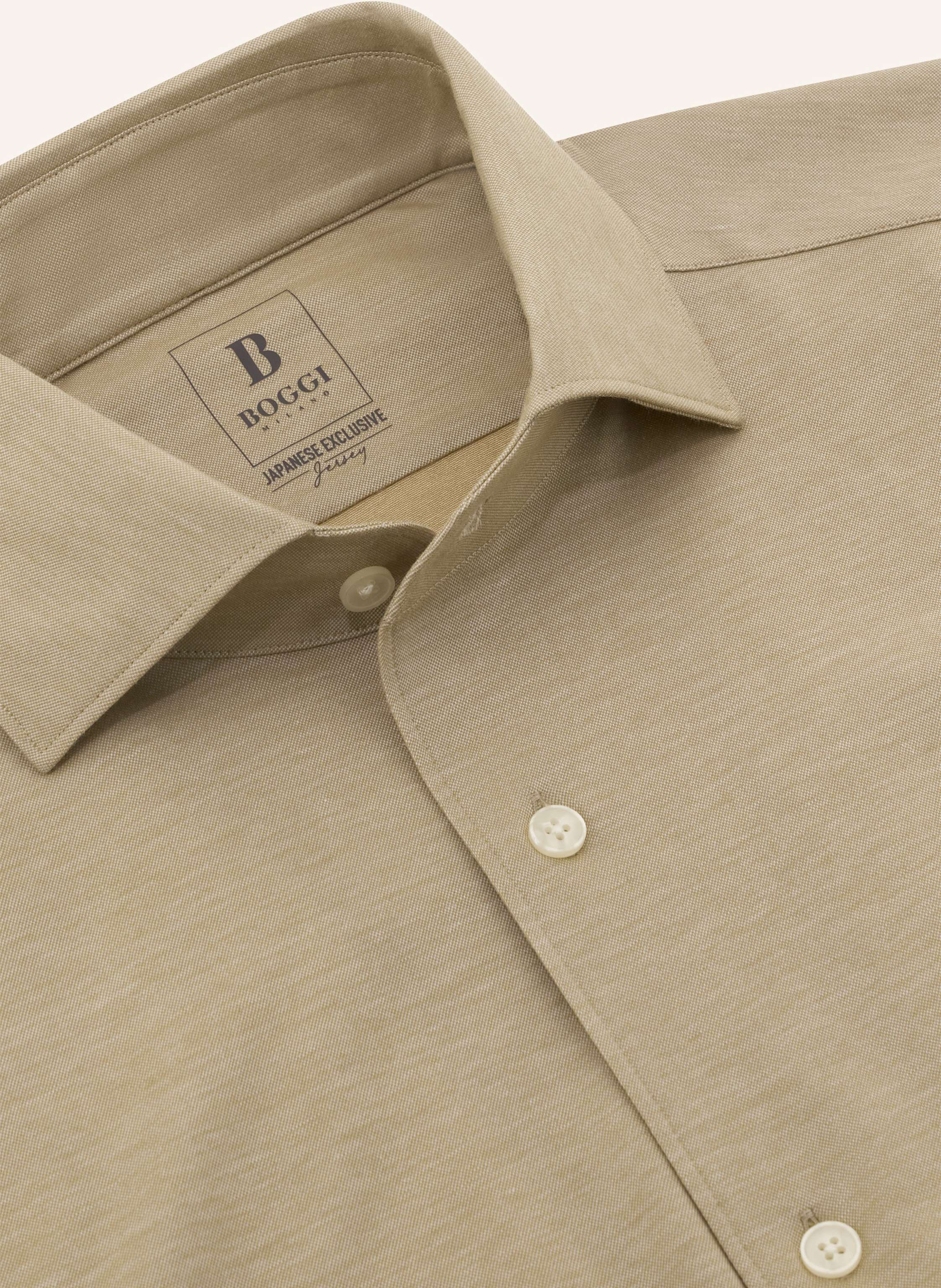Thumbnail - Boggi Milano Jerseyhemd Regular Fit beige