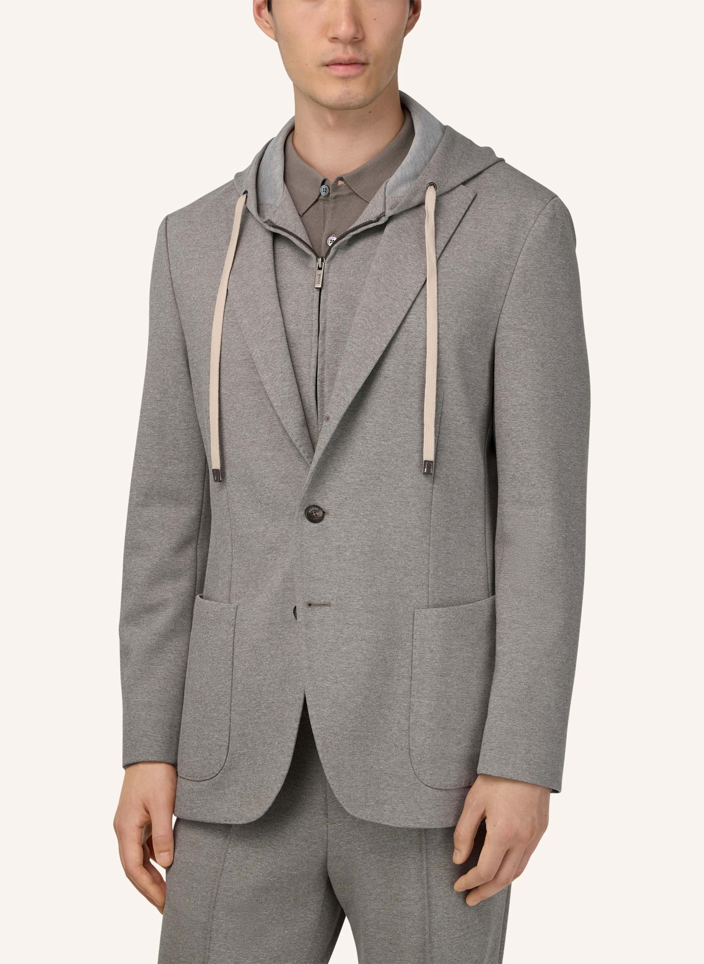 Thumbnail - Boggi Milano Madison Sweatshirt Jacket In A Stretch Cotton Blend braun