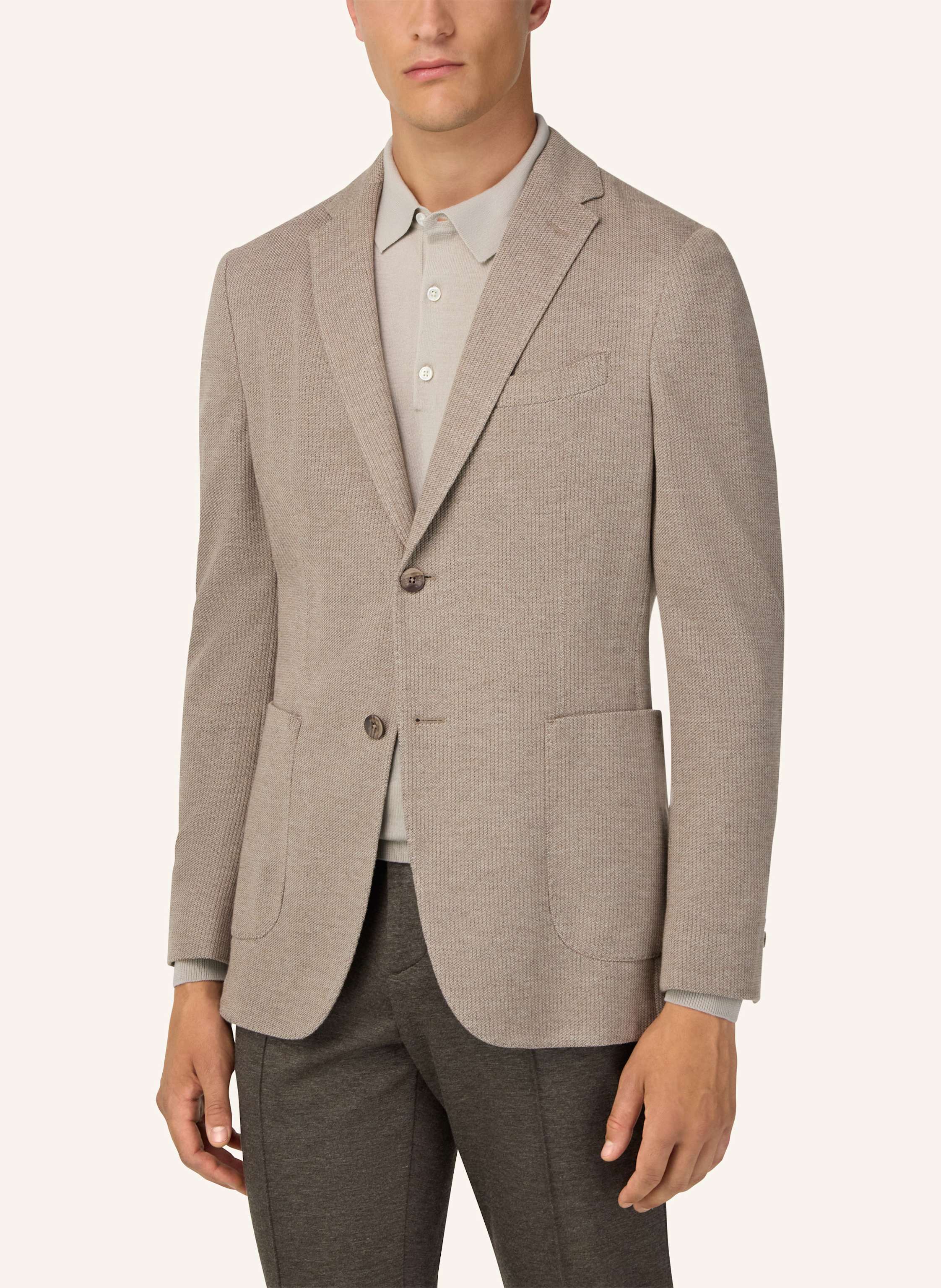 Thumbnail - Boggi Milano B Jersey Micro Textured Jacket In A Cotton Blend grau