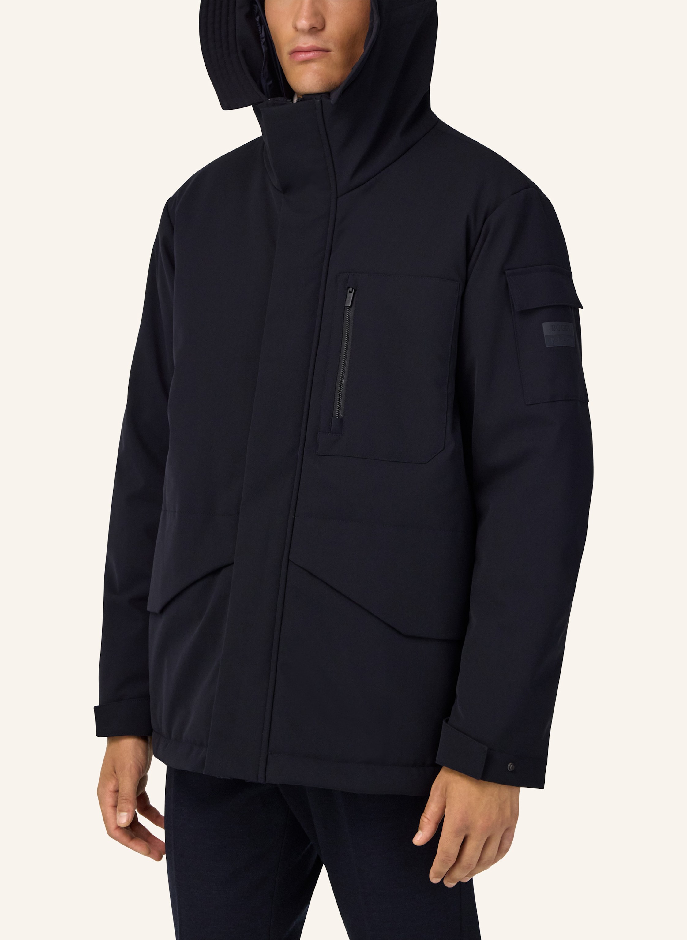 Thumbnail - Boggi Milano Technical Fabric B Tech Parka blau