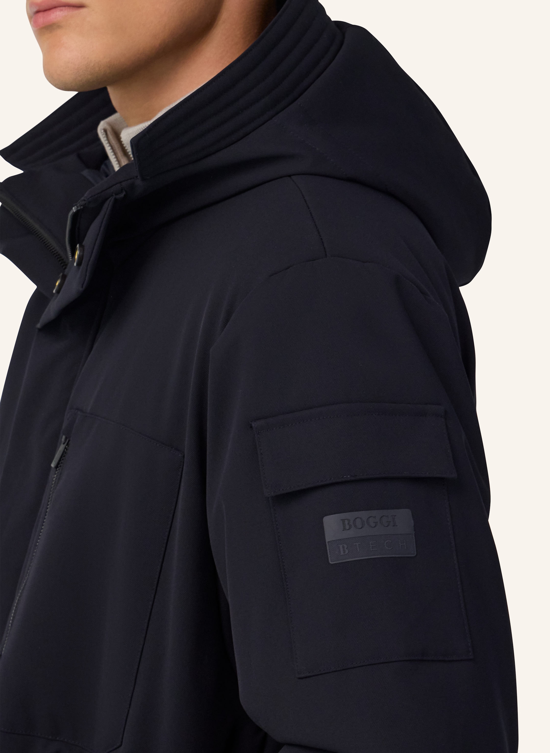 Thumbnail - Boggi Milano Technical Fabric B Tech Parka blau