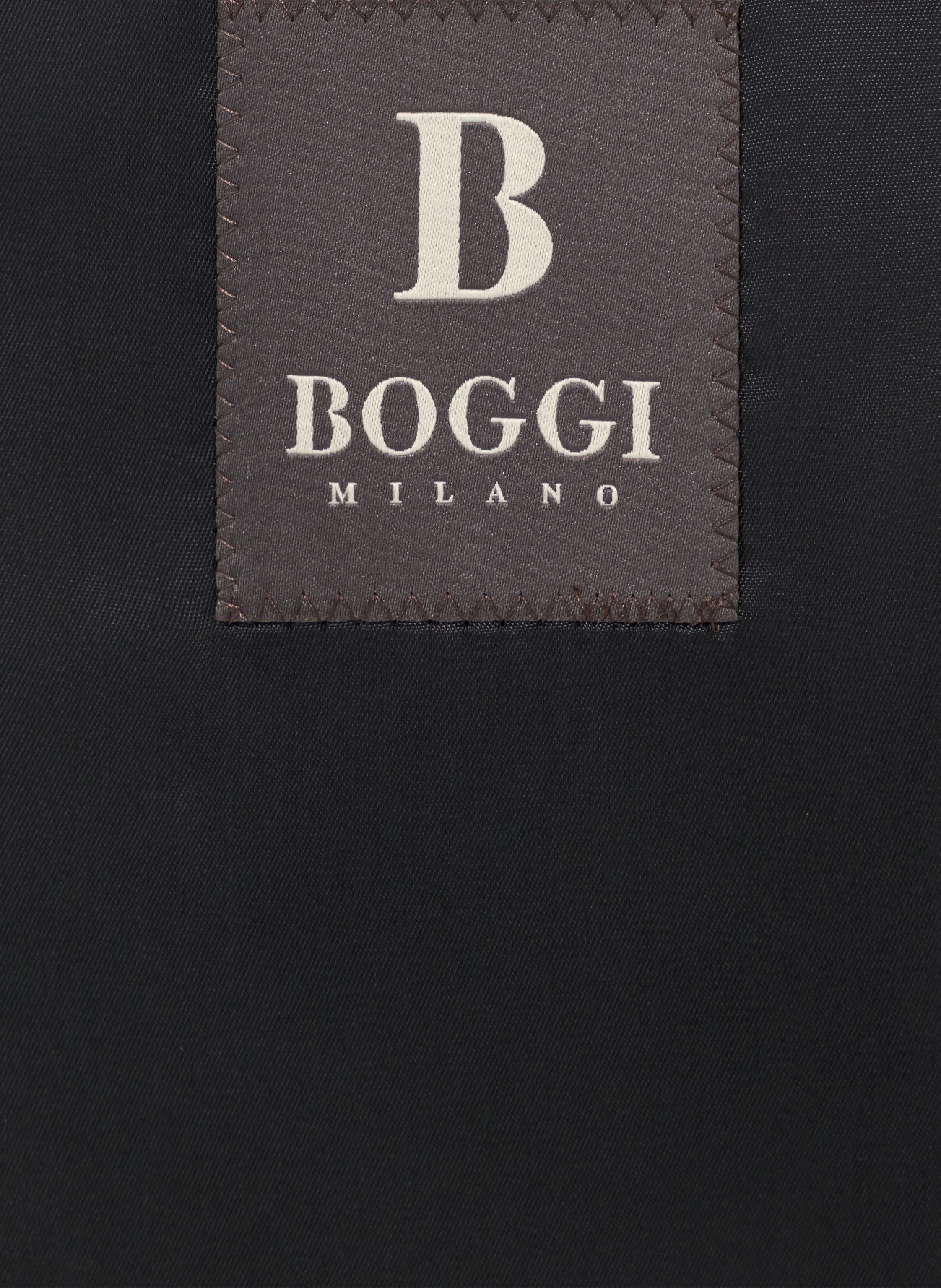 Thumbnail - Boggi Milano Micro Pattern Suit In Natural Stretch Wool braun