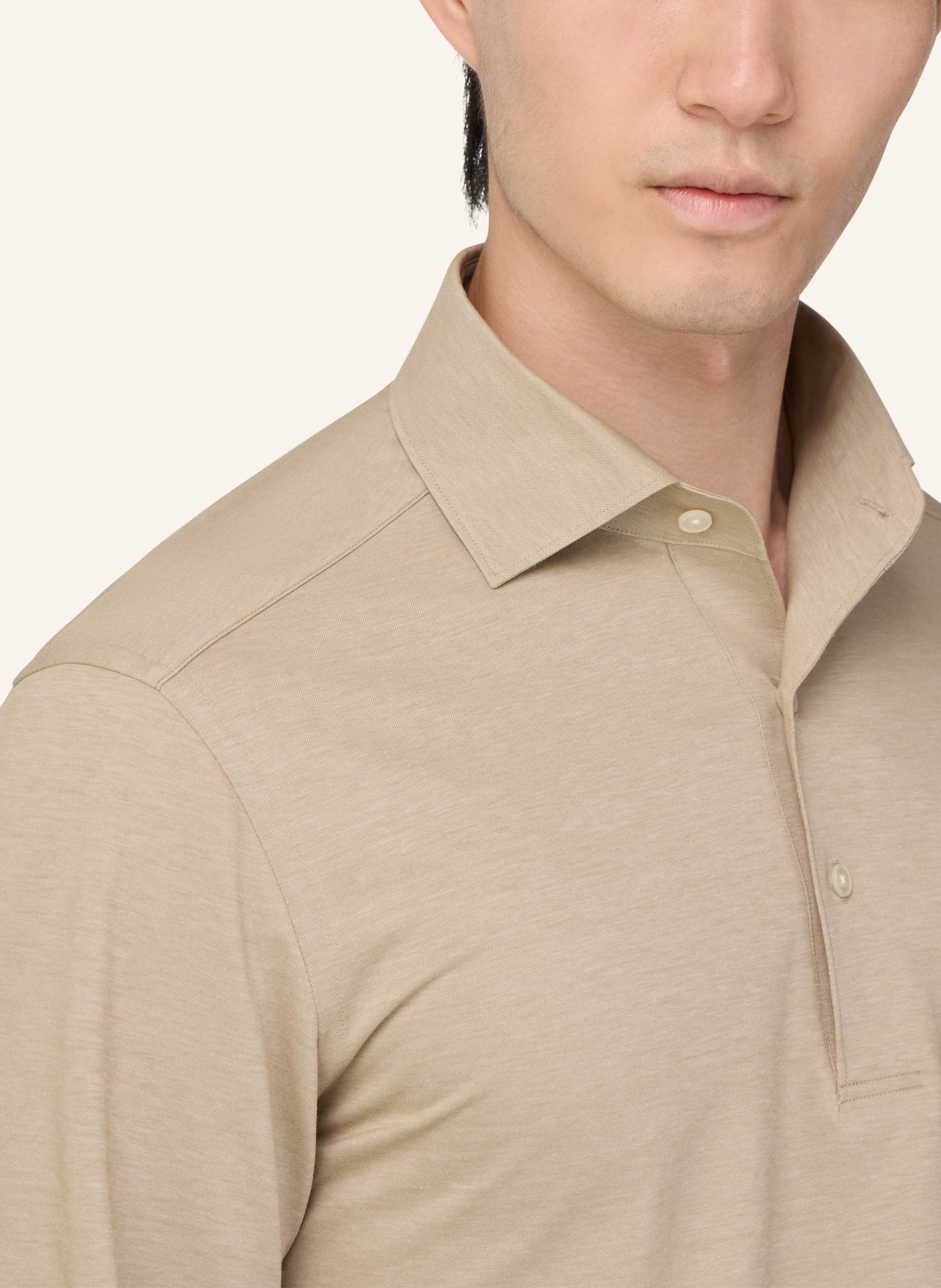 Thumbnail - Boggi Milano Jersey-Poloshirt beige