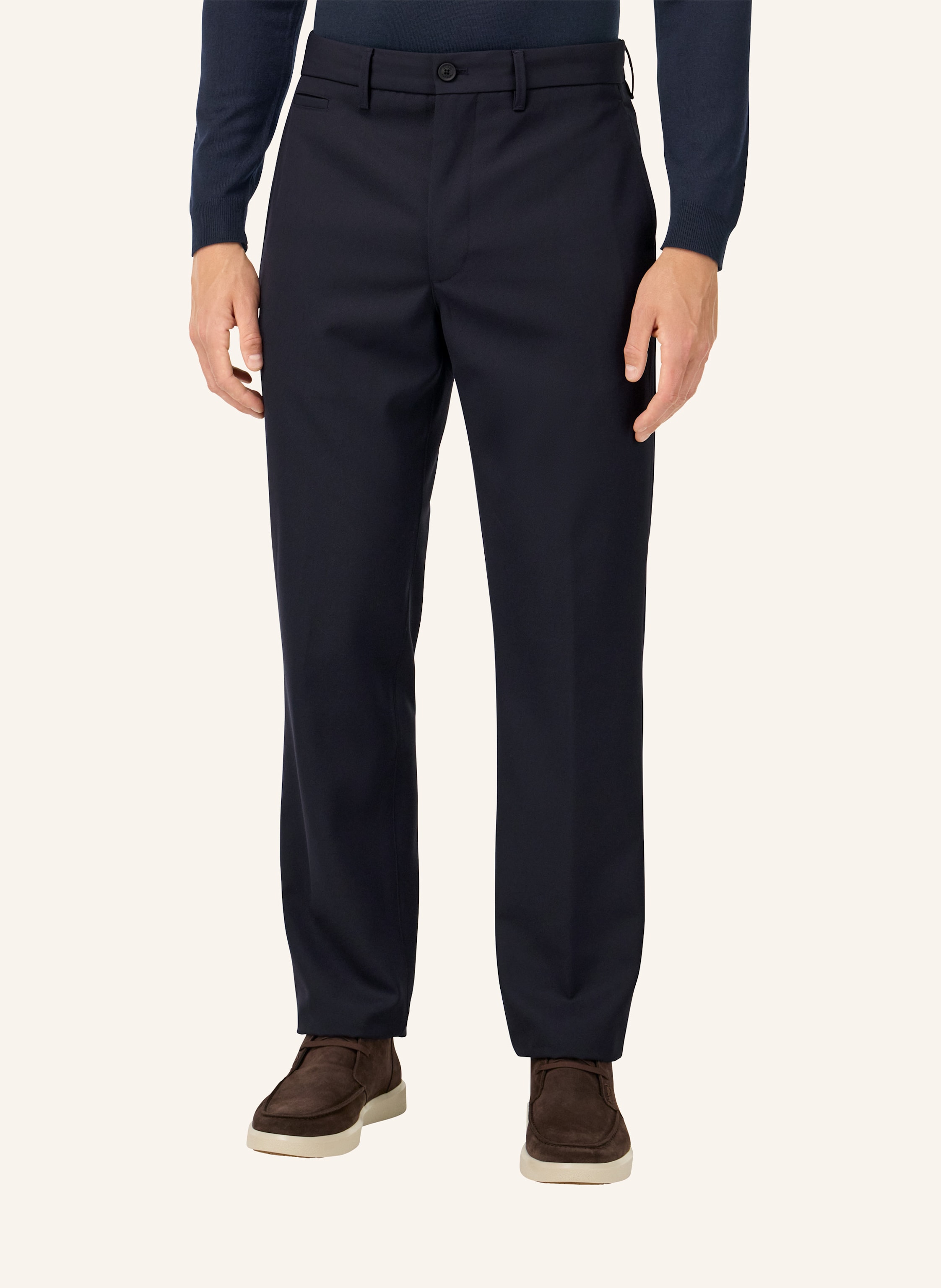 Thumbnail - Boggi Milano Wool Blend Trousers blau