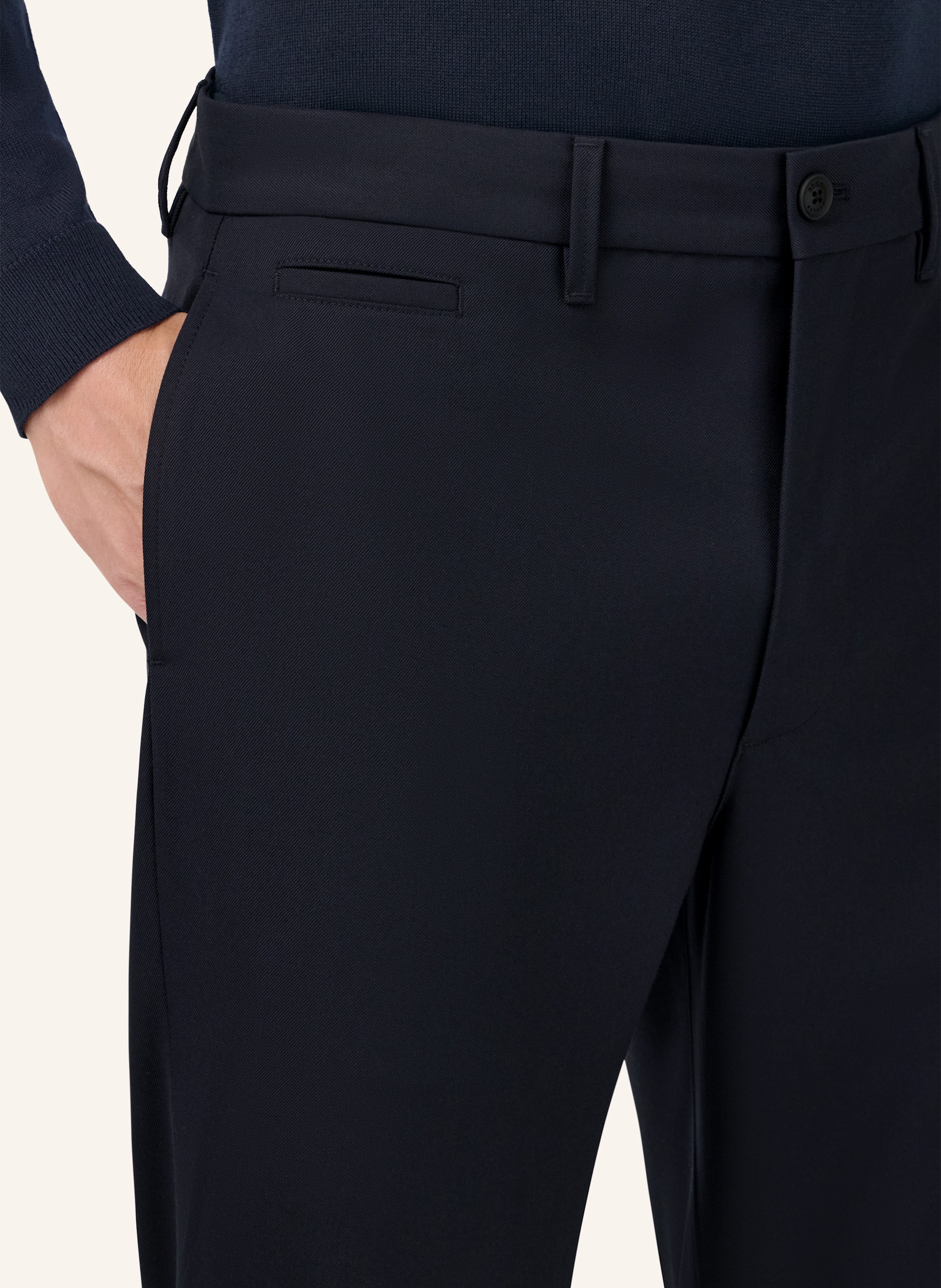 Thumbnail - Boggi Milano Wool Blend Trousers blau