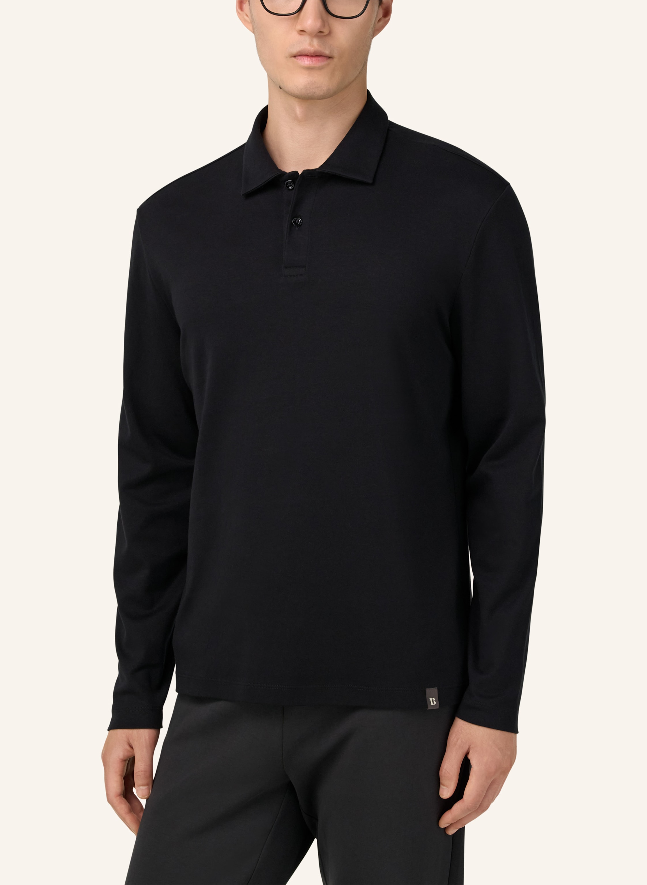 Thumbnail - Boggi Milano Jersey-Poloshirt schwarz