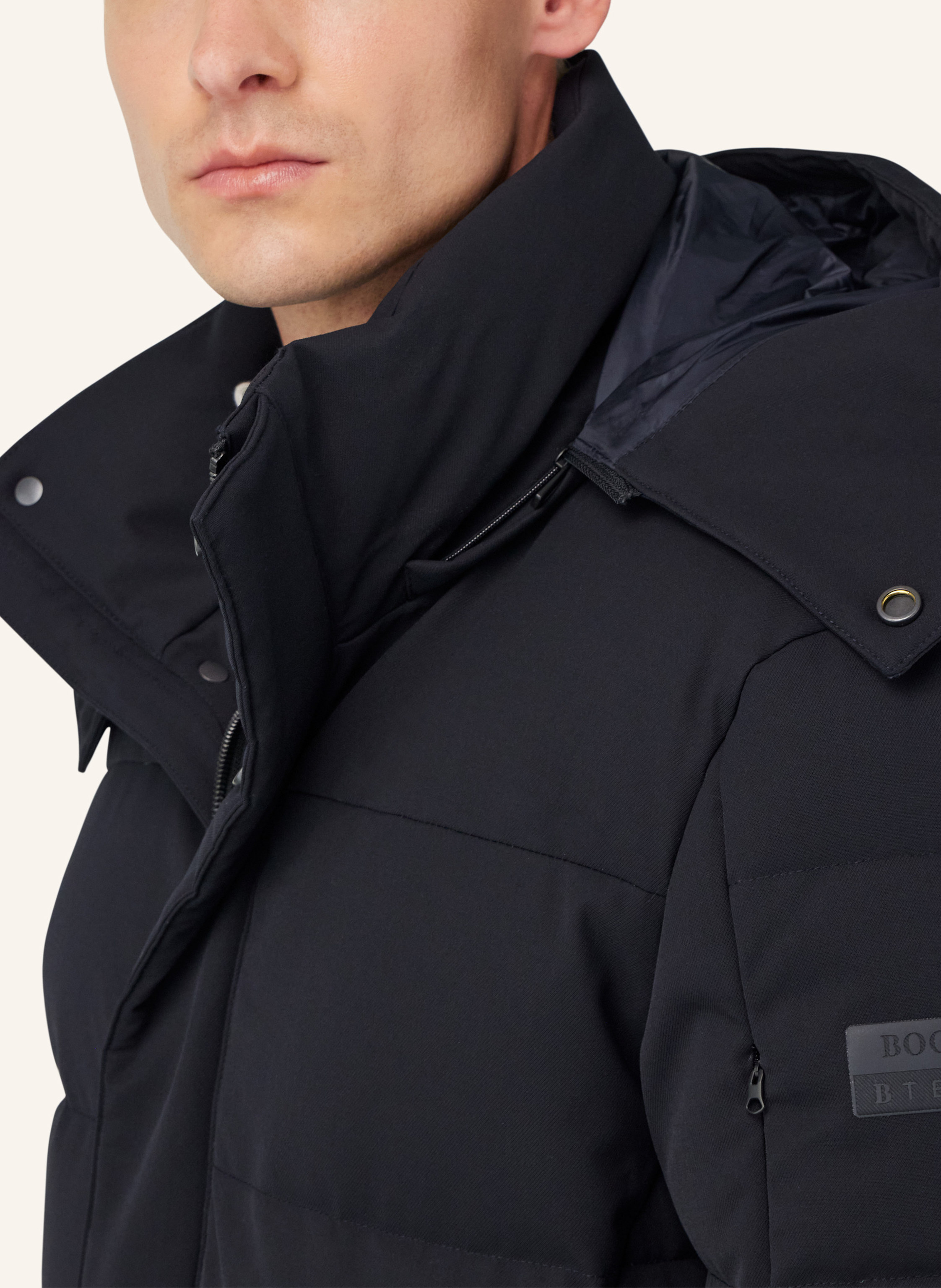 Thumbnail - Boggi Milano Daunenmantel blau