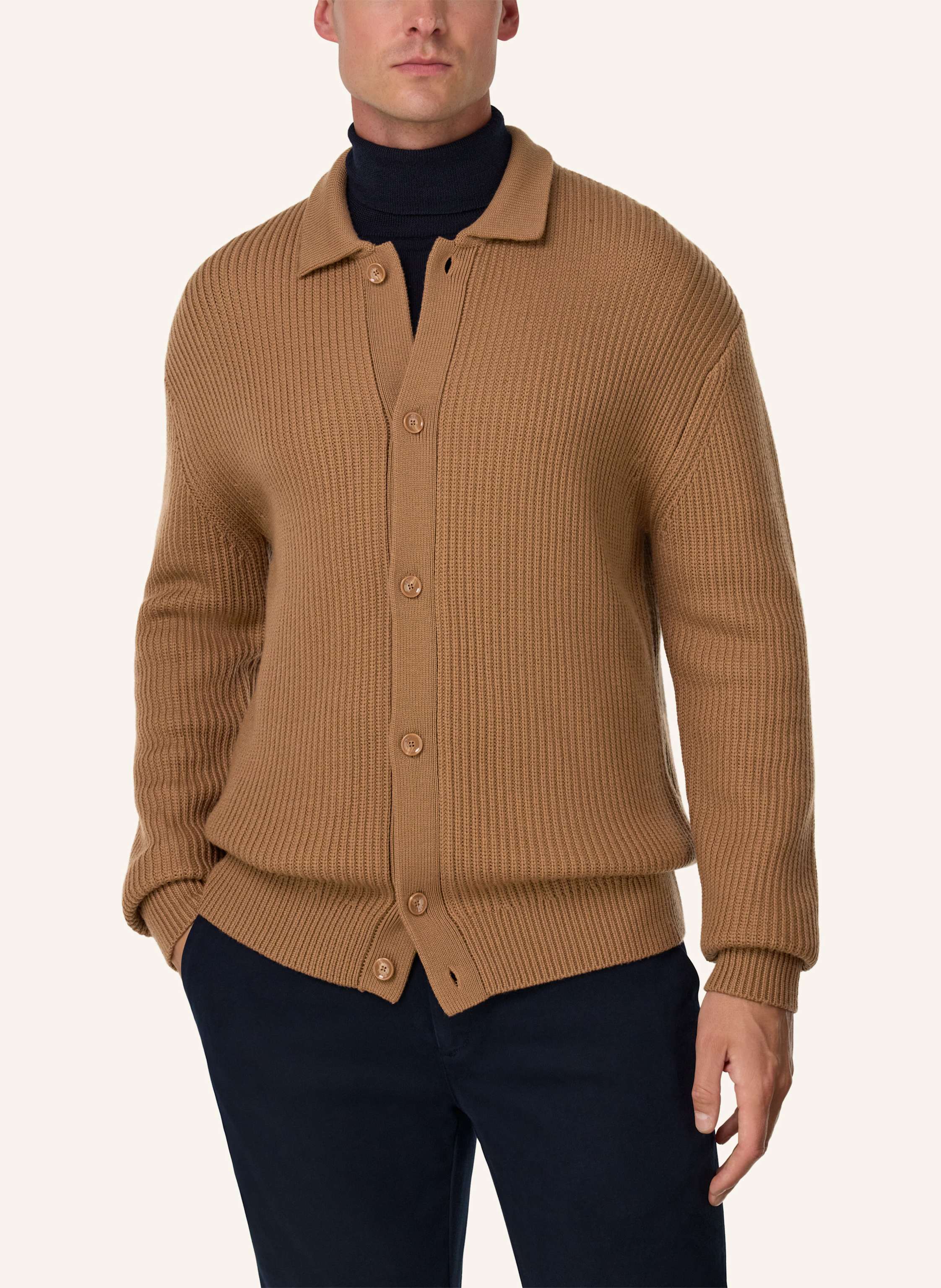 Thumbnail - Boggi Milano Stricksakko braun