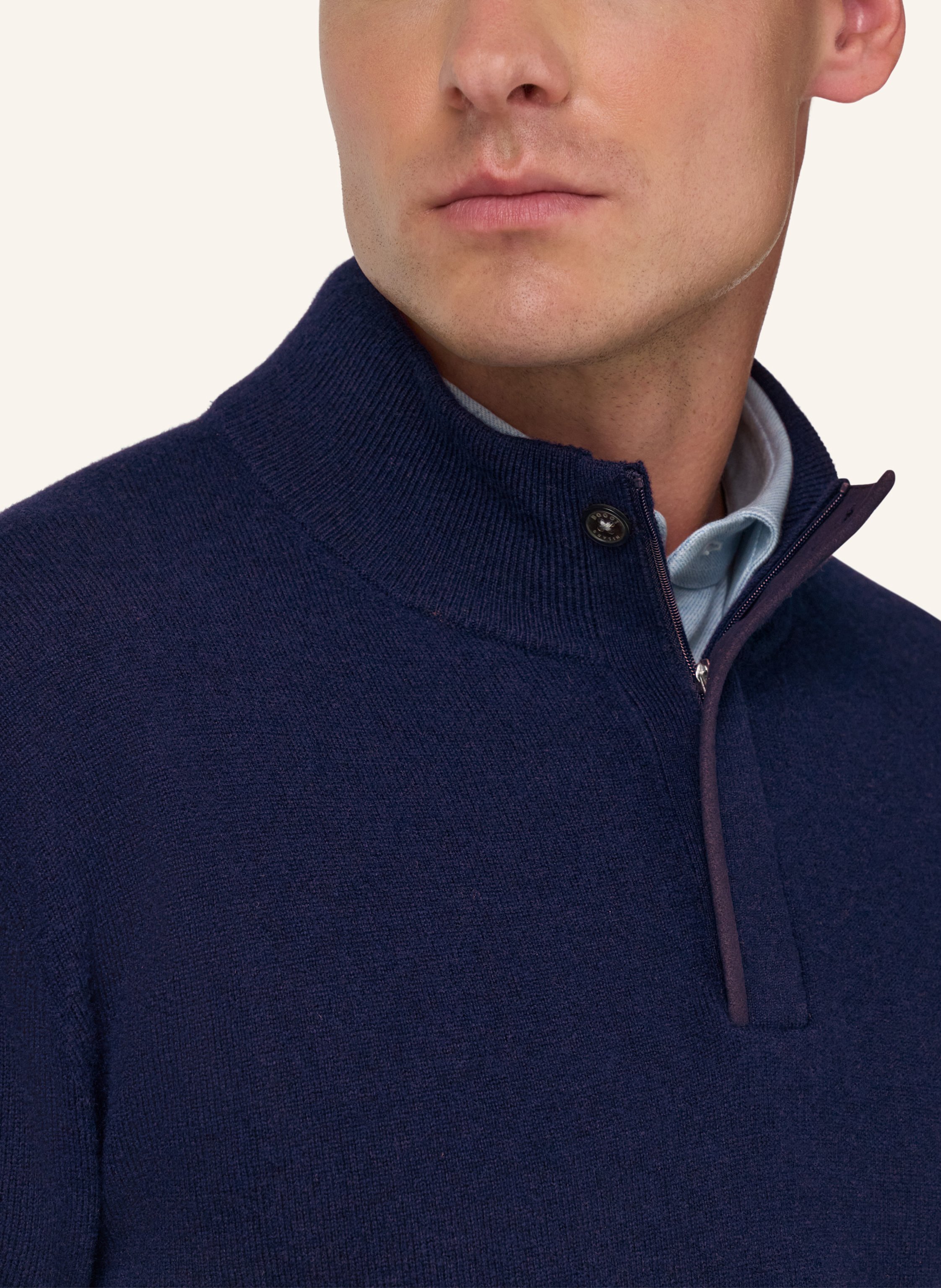Thumbnail - Boggi Milano Rollkragenpullover Aus Cashmere blau