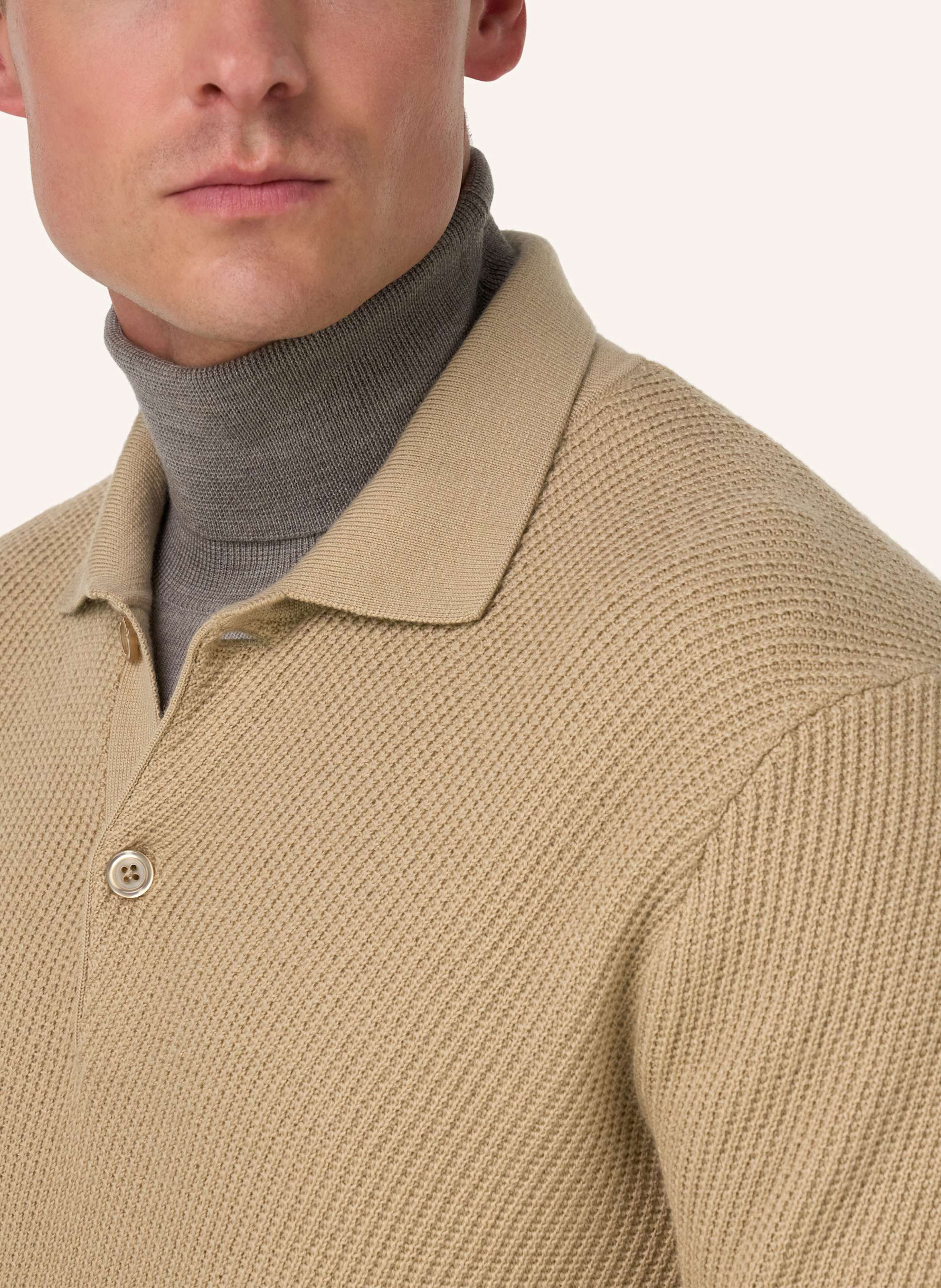Thumbnail - Boggi Milano Strick-Poloshirt beige