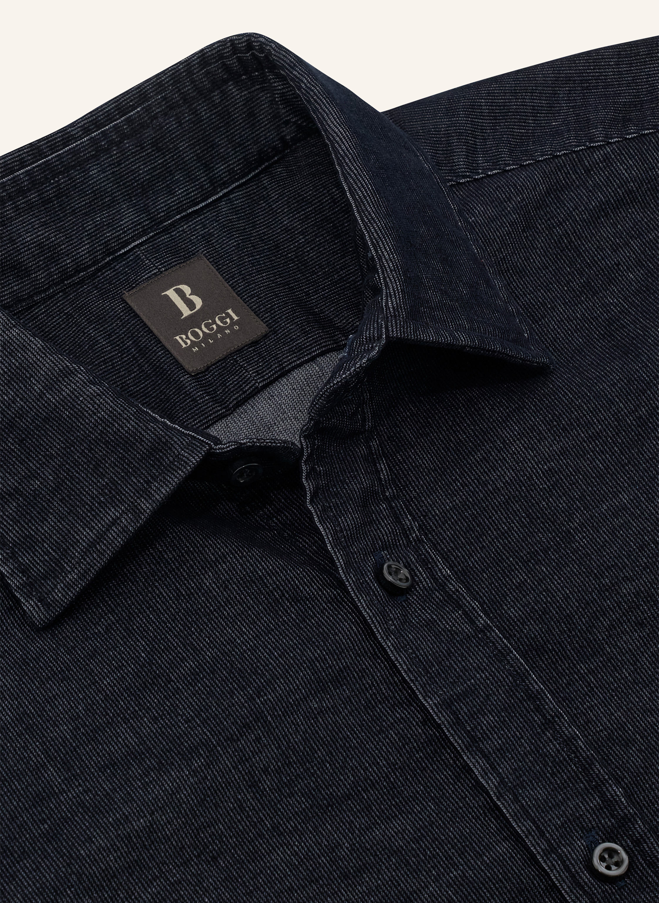 Thumbnail - Boggi Milano Cordhemd Regular Fit blau