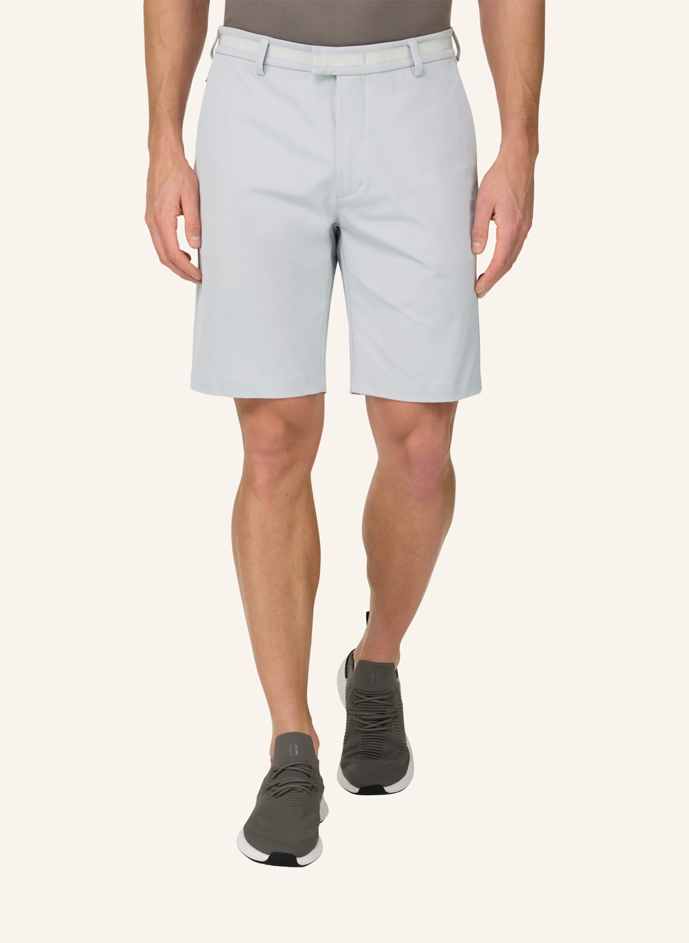 Thumbnail - Boggi Milano Leinenshorts grau