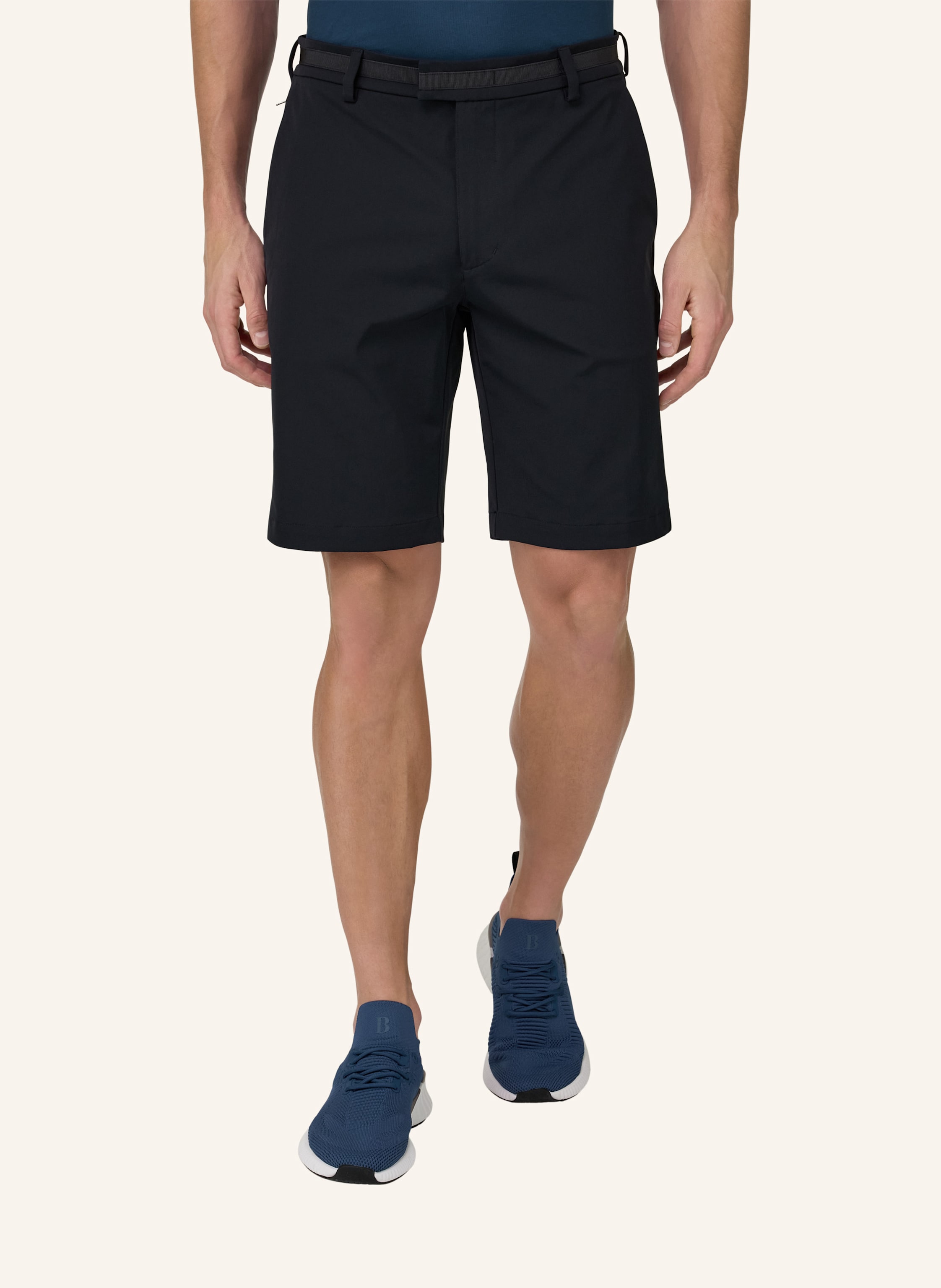 Thumbnail - Boggi Milano Leinenshorts blau