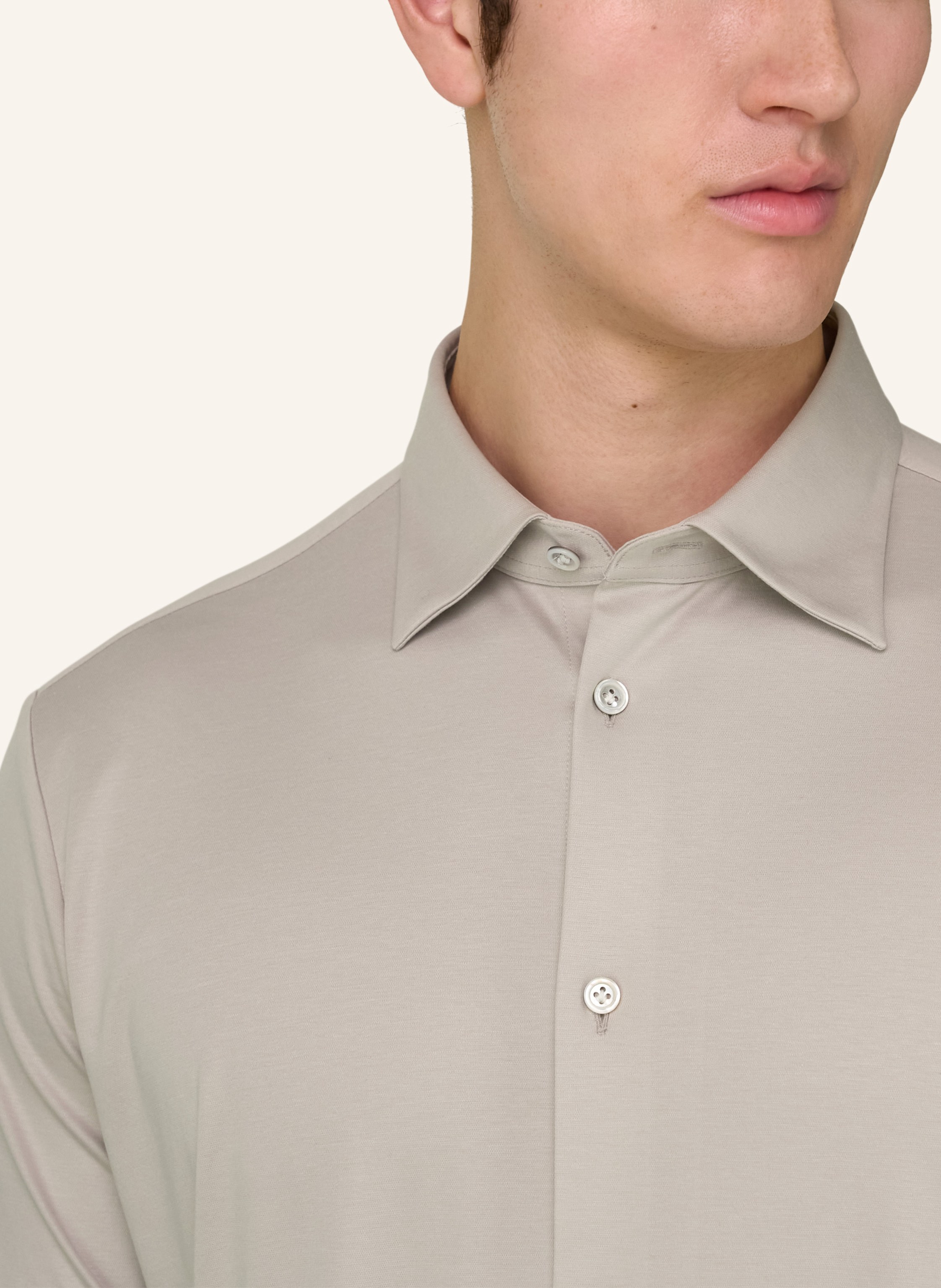 Thumbnail - Boggi Milano Jerseyhemd Regular Fit braun