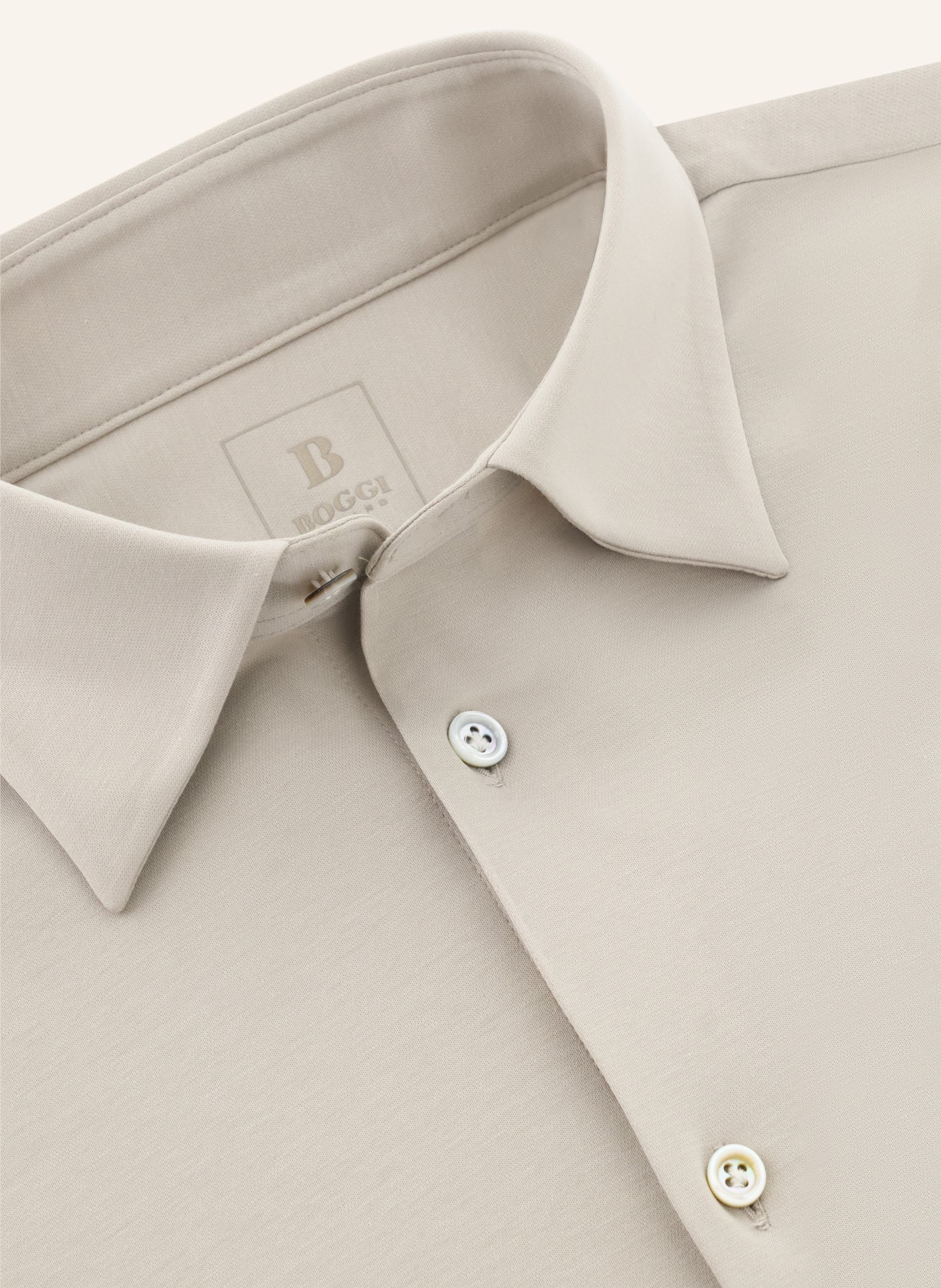 Thumbnail - Boggi Milano Jerseyhemd Regular Fit braun