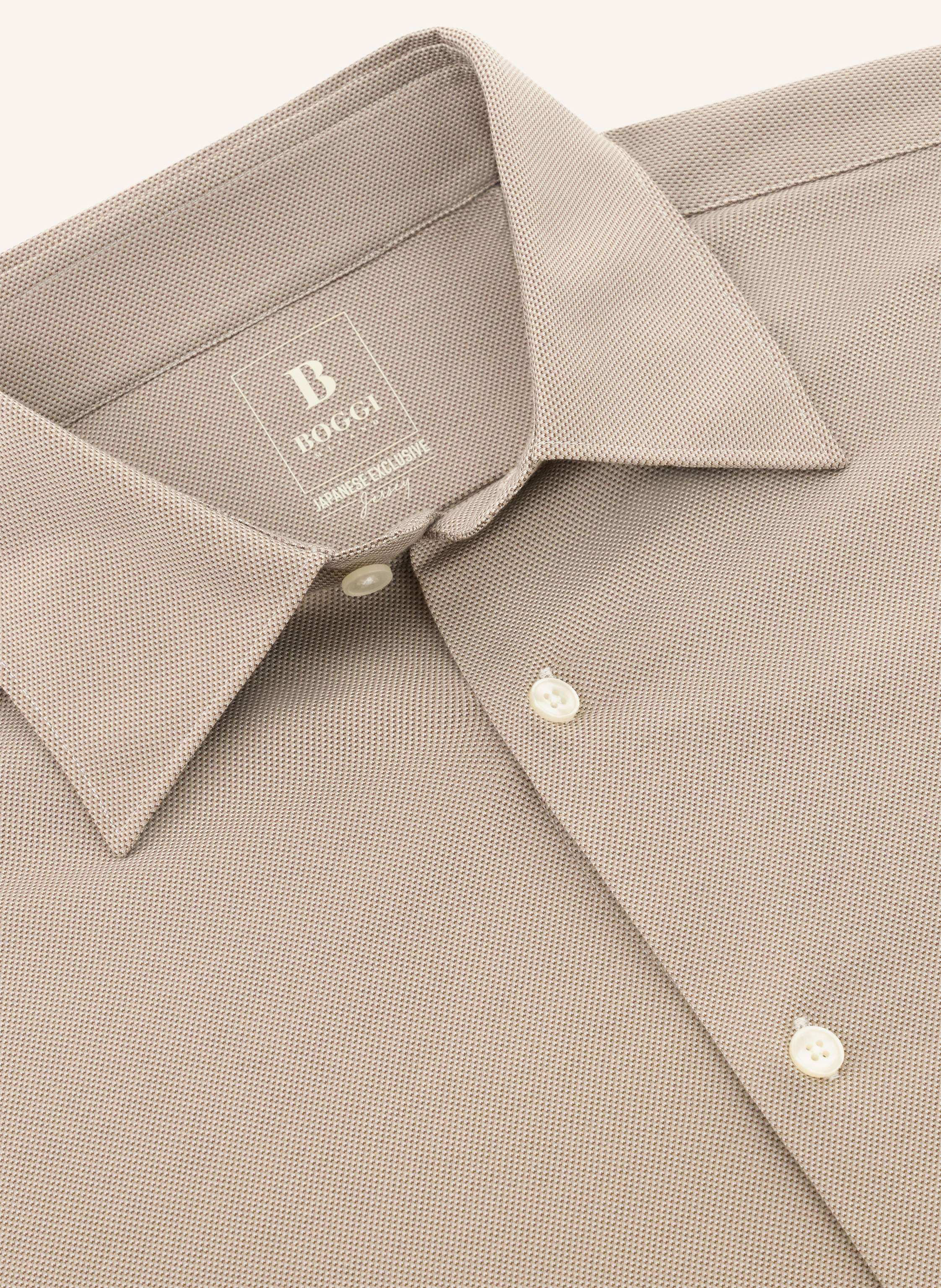 Thumbnail - Boggi Milano Jerseyhemd braun