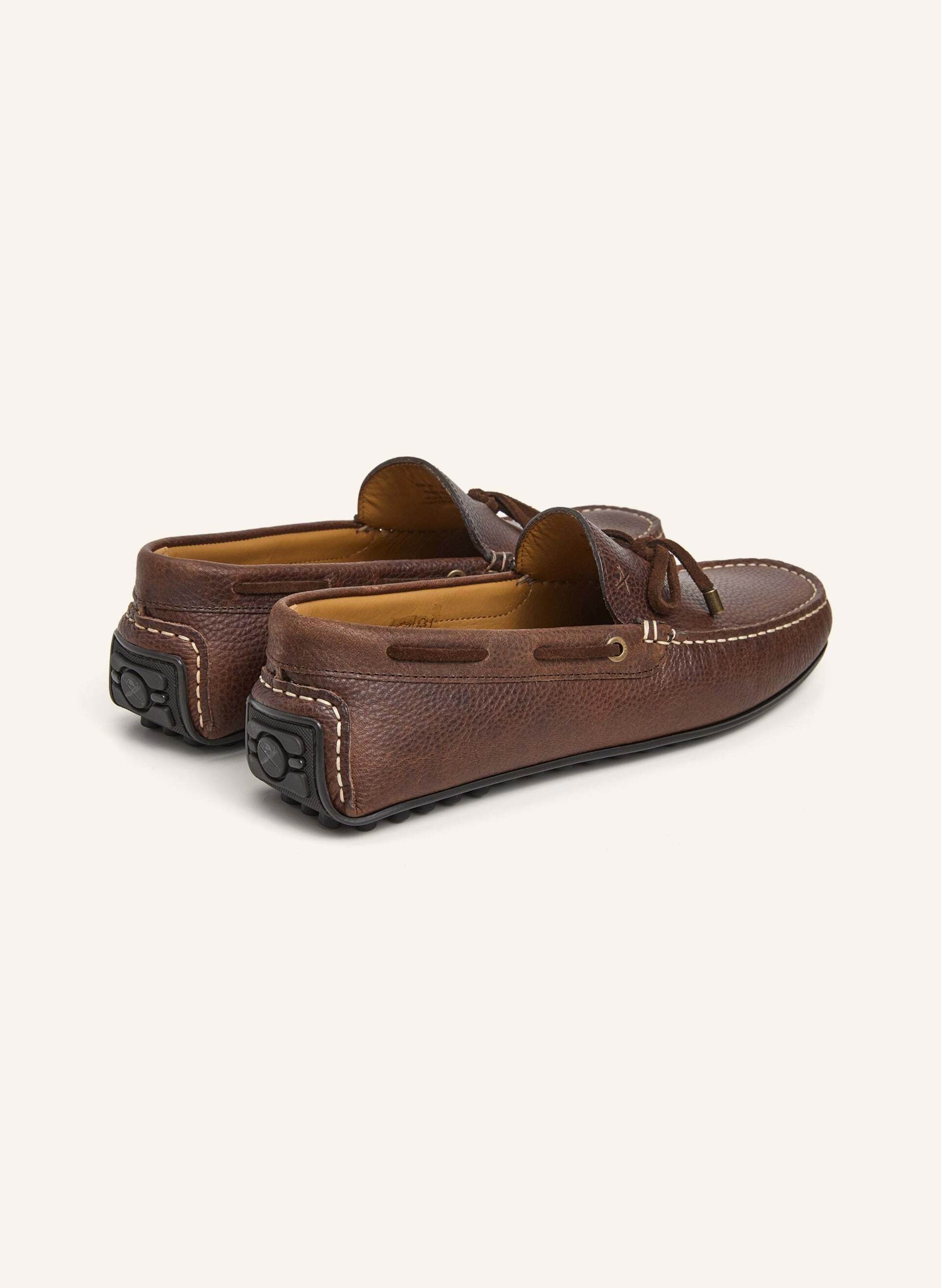 Thumbnail - Hackett London Mokassin Driver Grained braun