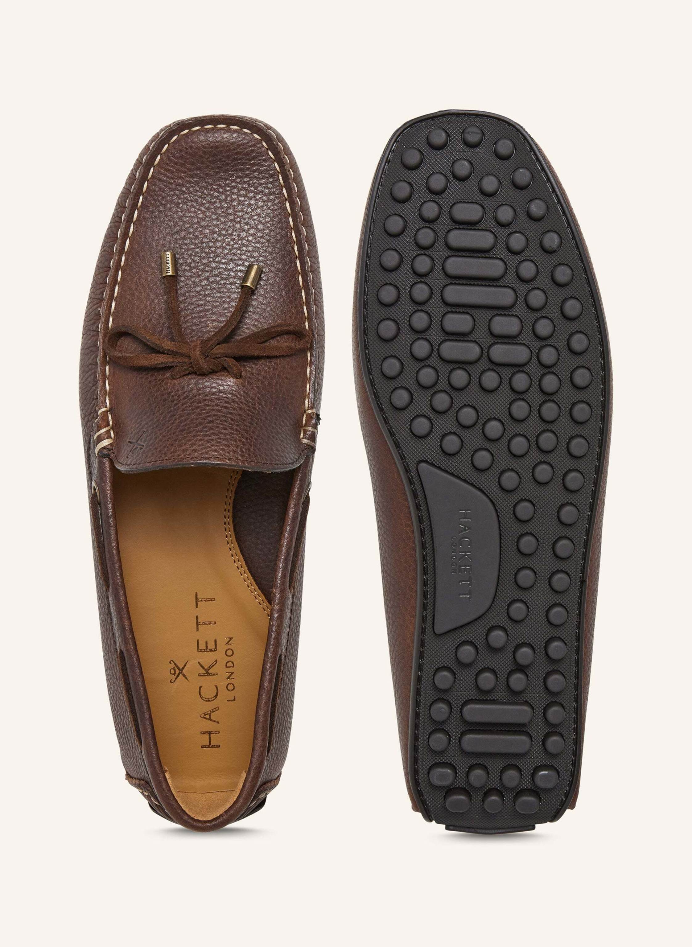 Thumbnail - Hackett London Mokassin Driver Grained braun
