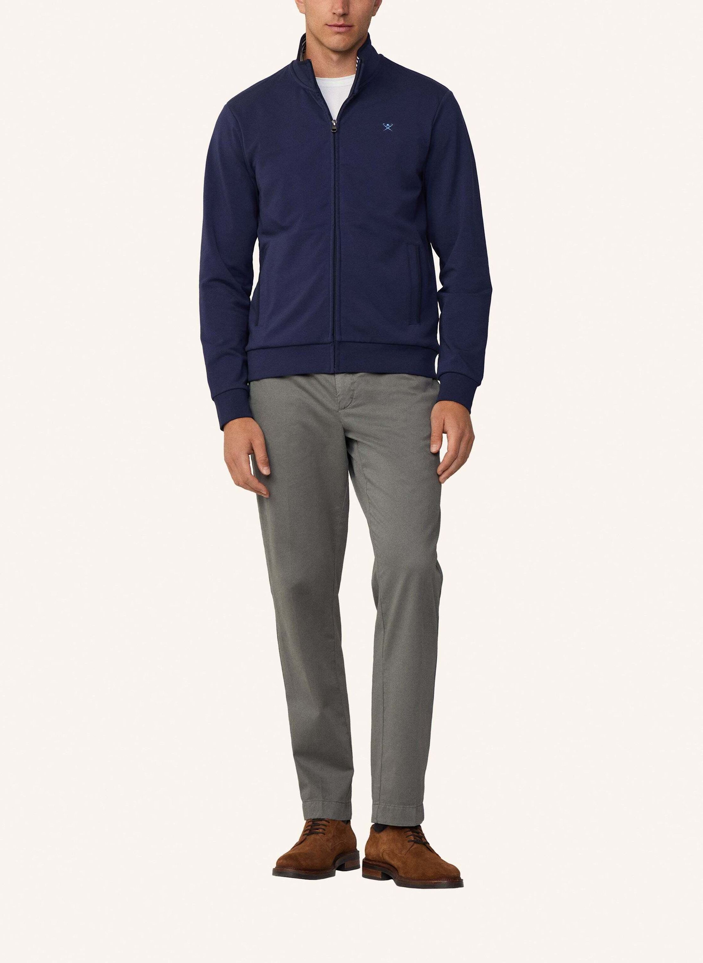 Thumbnail - Hackett London Sweatjacke Stripe Collar Fz blau