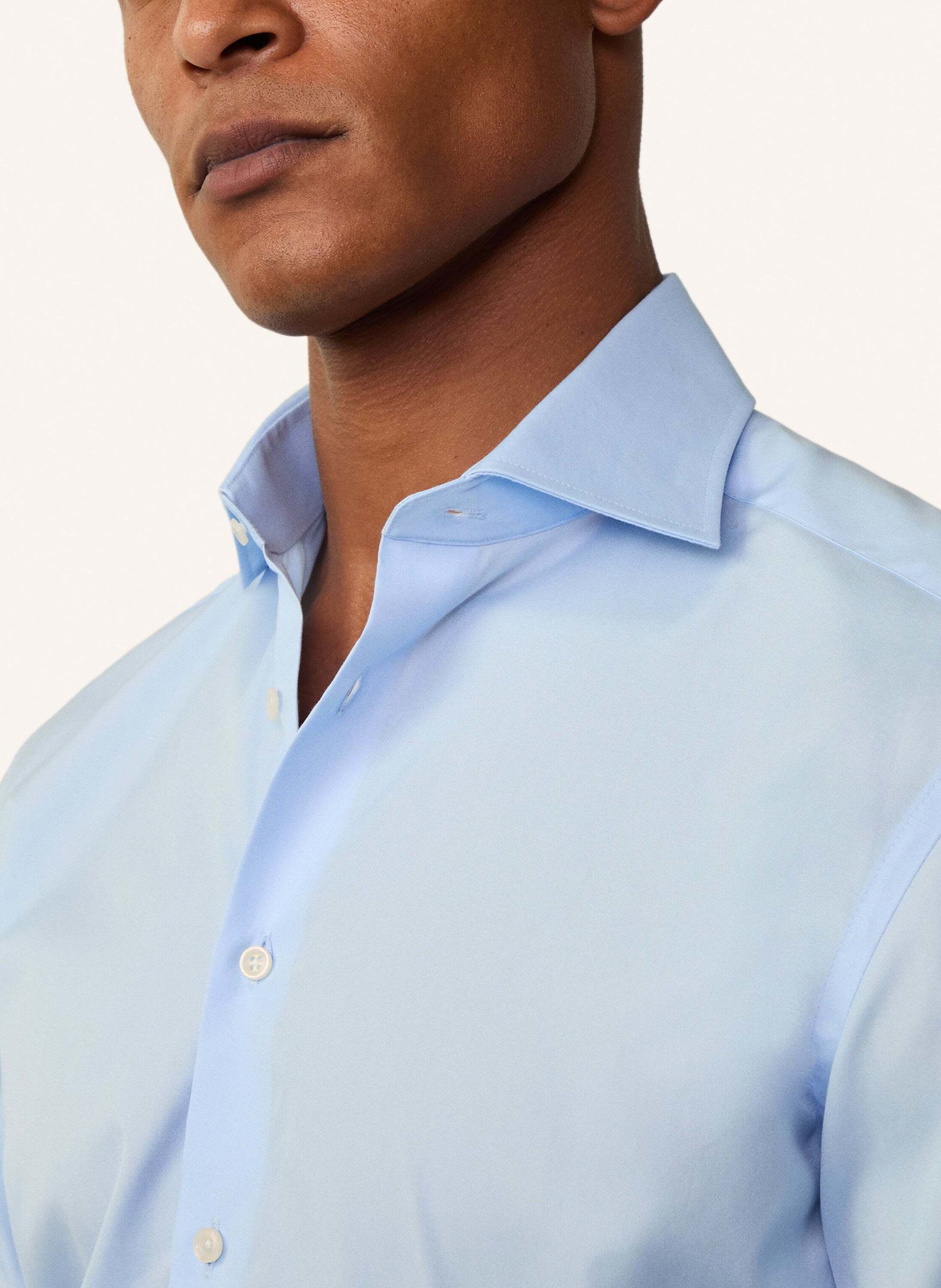 Thumbnail - Hackett London Freizeithemd Poplin Slim Bc blau