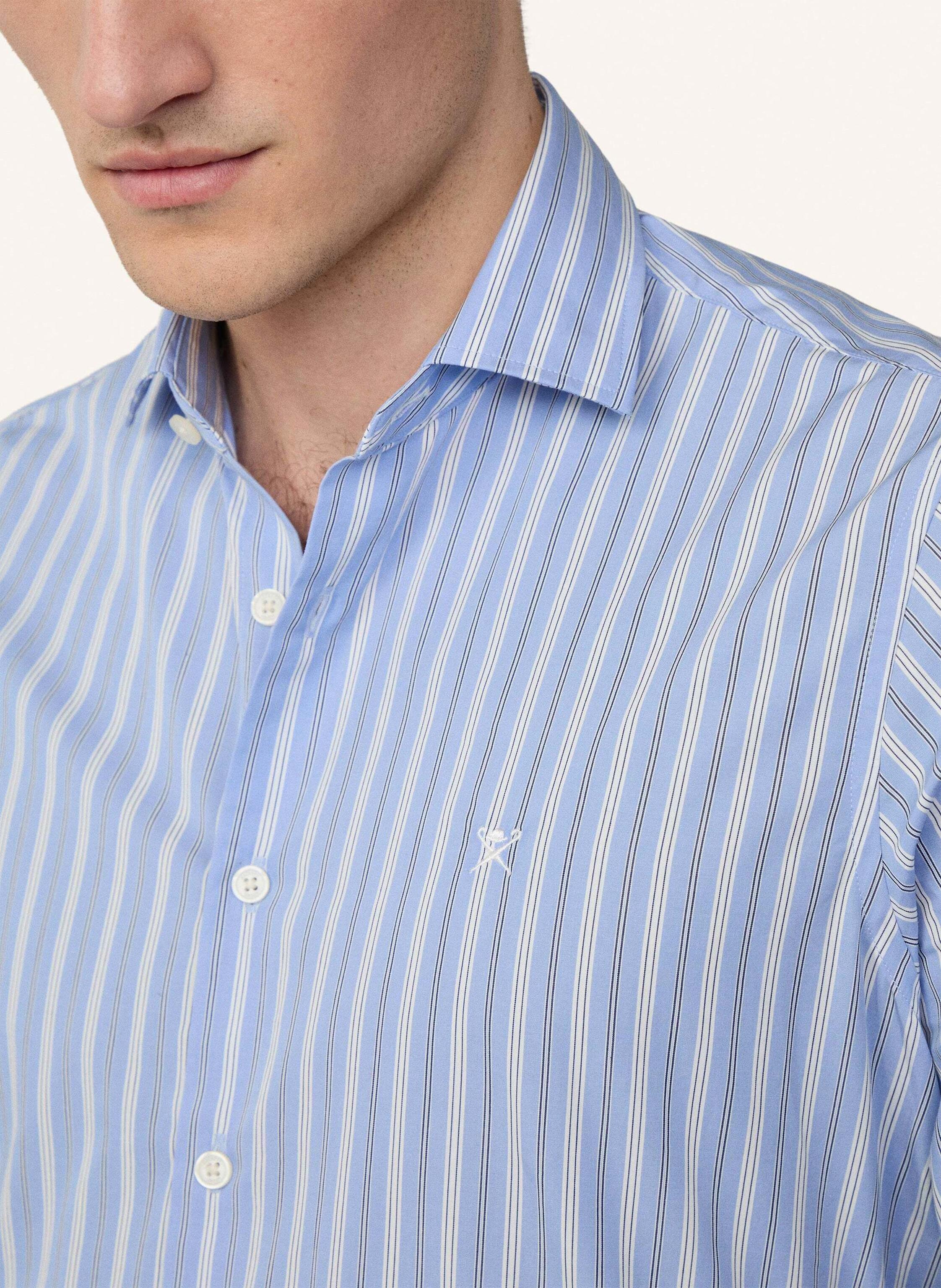 Thumbnail - Hackett London Freizeithemd City Multi Stripe blau