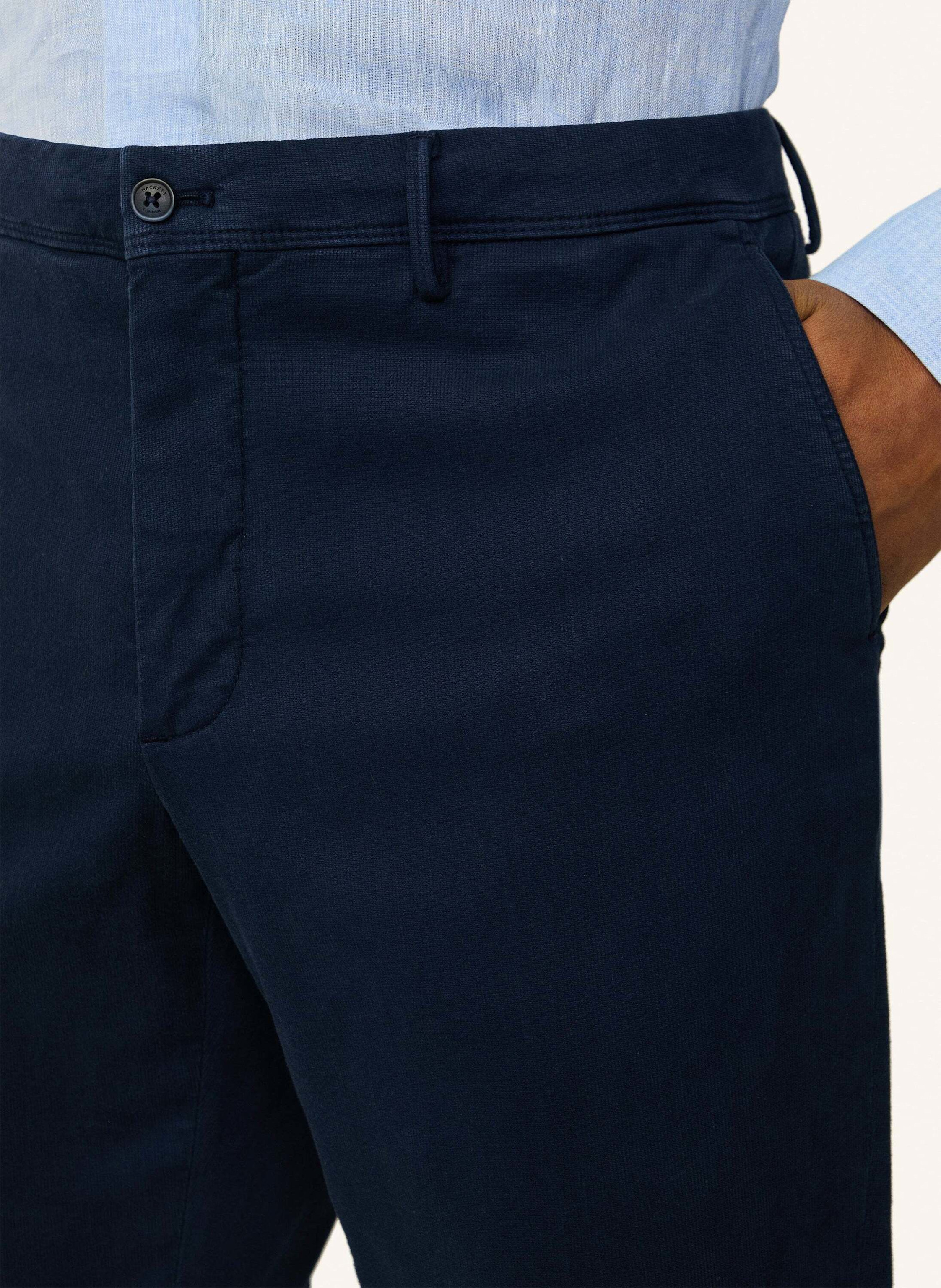 Thumbnail - Hackett London Chino Texture Chino Trs blau