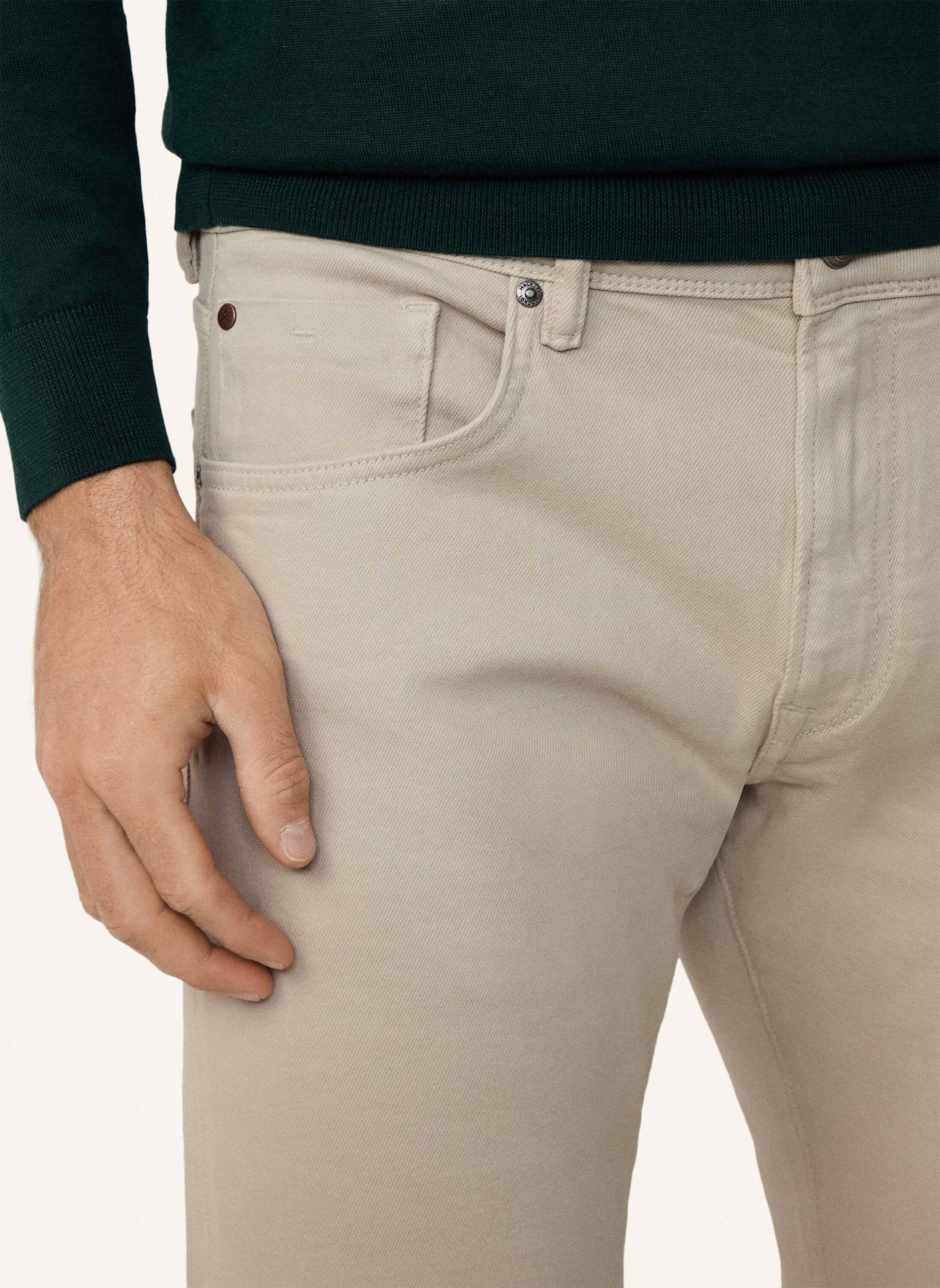 Thumbnail - Hackett London Jeans Overall Coloured Denim beige