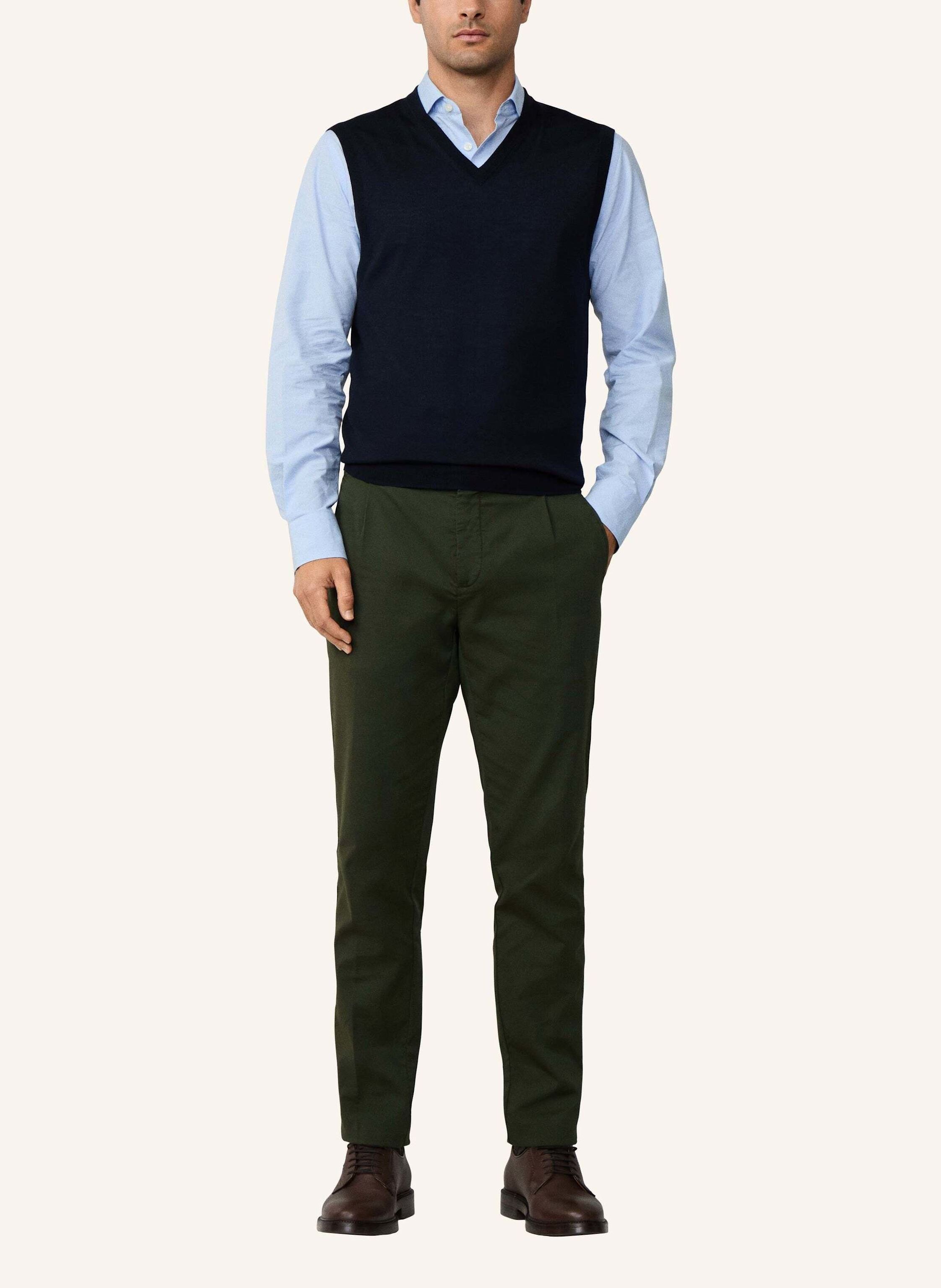 Thumbnail - Hackett London Gilet Merino Silk Vest blau